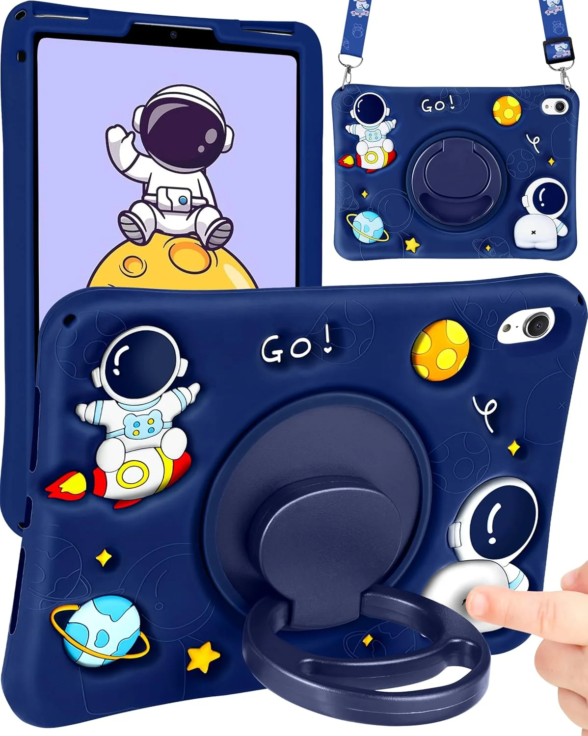 SurgeCraft for iPad Mini 7/6 Case - 8.3 Inch Astronaut Girls Kawaii Boys Women Cover with Strap, Handle and Stand - Soft Silicone SurgeCraft for iPad Mini 7/6 Case - 8.3 Inch Astronaut Girls Kawaii Boys Women Cover with Strap, Handle and Stand - Soft Silicone