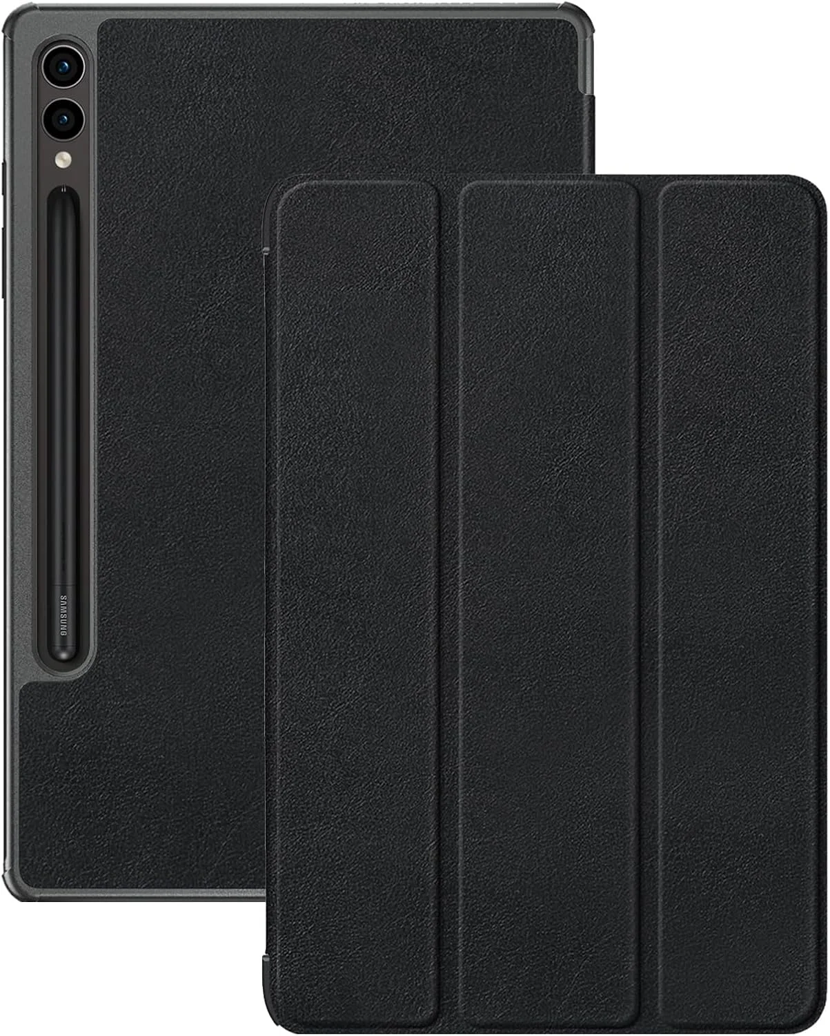 کاور تبلت سامسونگ گلکسی تب S9 11 اینچی دیسکول، کاور محافظ سبک وزن سه تایی با قابلیت استند و خواب/بیداری خودکار، کاور هوشمند باریک با پشت سخت و لوازم جانبی تبلت PU (مشکی) کاور تبلت سامسونگ گلکسی تب S9 11 اینچی دیسکول، کاور محافظ سبک وزن سه تایی با قابلیت استند و خواب/بیداری خودکار، کاور هوشمند باریک با پشت سخت و لوازم جانبی تبلت PU (مشکی)