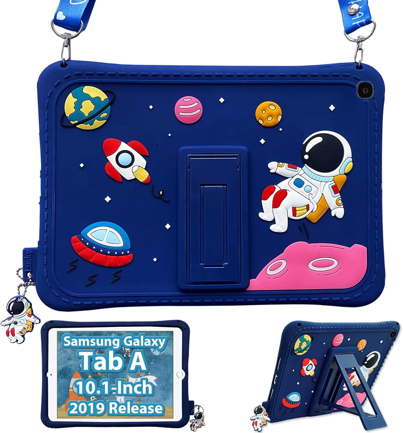 کیف محافظ کودکانه زومال برای تبلت سامسونگ گلکسی تب A 10.1 2019 (SM-T510/ T515/T517)، کاور سیلیکونی کارتونی و بامزه ضد ضربه و محافظ کودکانه به همراه محافظ صفحه نمایش و بند شانه کیف محافظ کودکانه زومال برای تبلت سامسونگ گلکسی تب A 10.1 2019 (SM-T510/ T515/T517)، کاور سیلیکونی کارتونی و بامزه ضد ضربه و محافظ کودکانه به همراه محافظ صفحه نمایش و بند شانه
