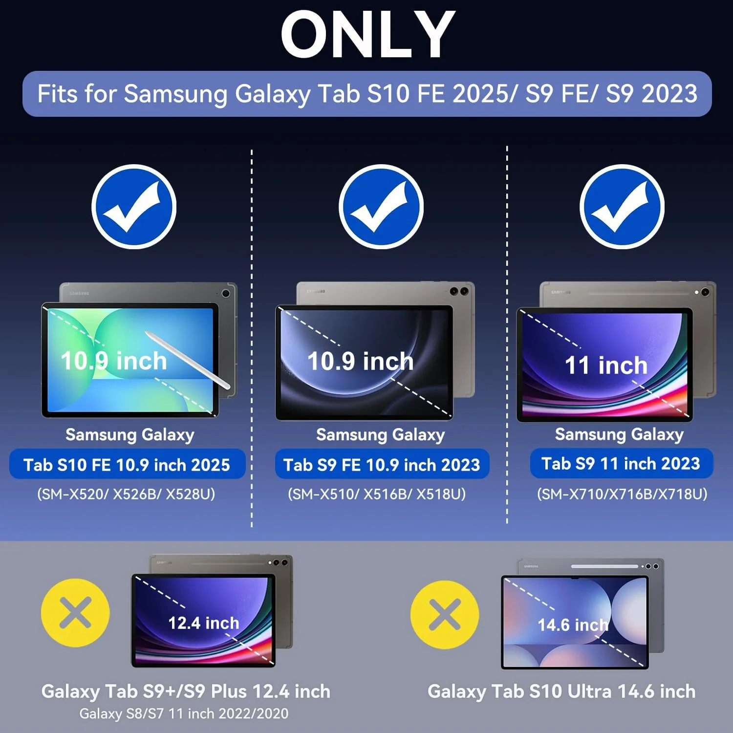 کاور محافظ Cantis مناسب برای تبلت سامسونگ گلکسی تب S10 FE / S9 FE 5G با صفحه نمایش 10.9 اینچ / گلکسی تب S9 با صفحه نمایش 11 اینچ (مدل 2023)، مقاوم در برابر ضربه و دارای جای قلم S Pen، رنگ مشکی