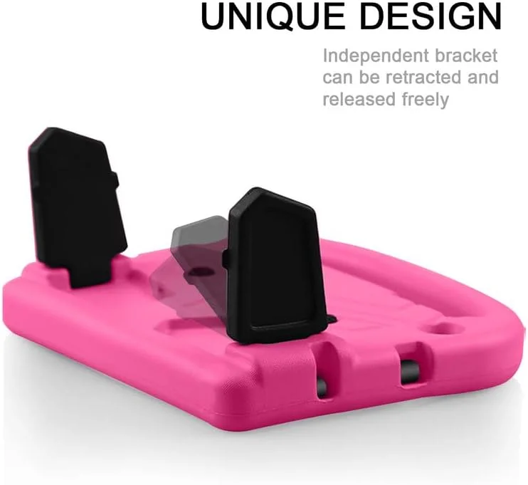 کاور تبلت نیکاکیو مناسب برای تبلت سامسونگ گلکسی تب A 8 اینچی 2019 SM-P200 P205، مناسب کودکان، دارای دسته با استند، کاور فوم EVA ایمن، سبک وزن، کاور محافظ ضد ضربه، صورتی