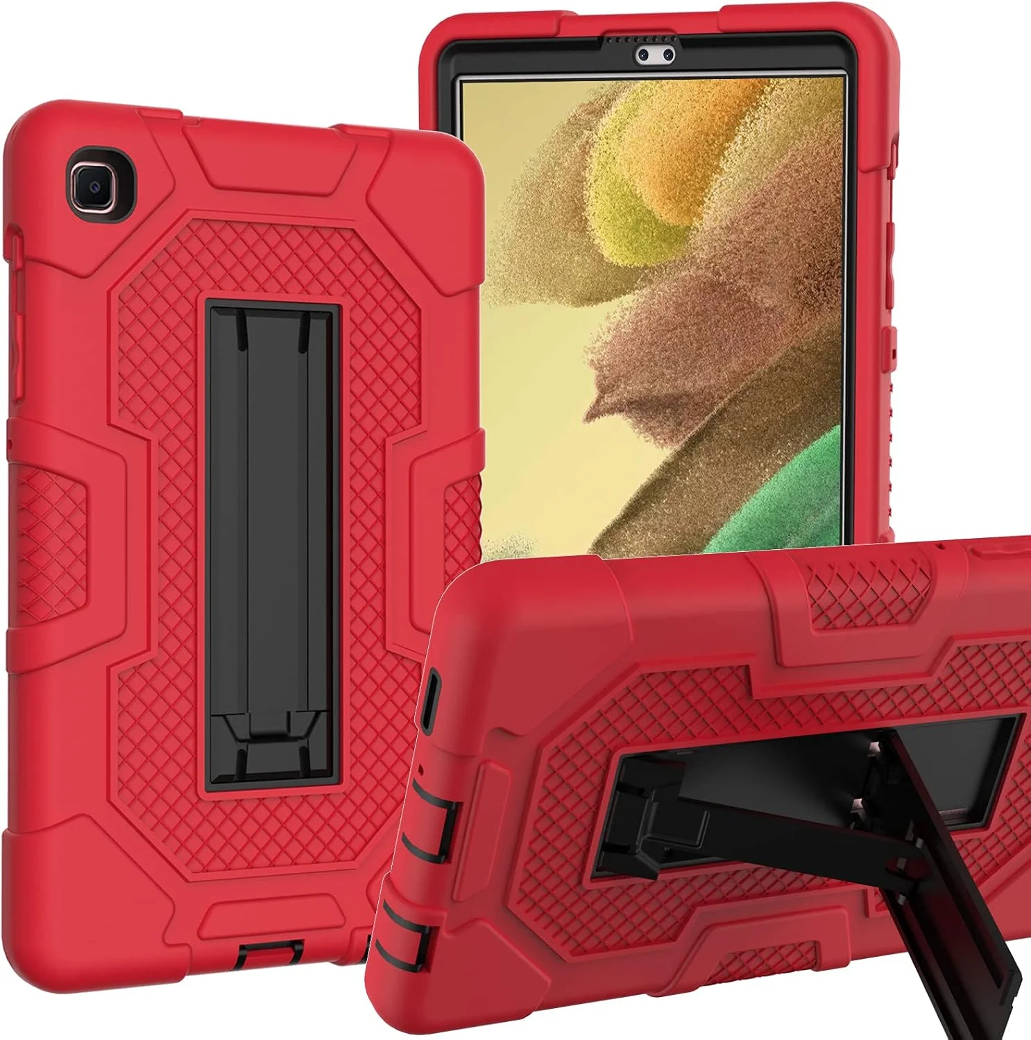 کیف محافظ تبلت سامسونگ گلکسی تب A7 Lite سایز 8.7 اینچ 2021، کاور محافظ سه لایه ضد ضربه با استند برای تبلت تب A7 Lite 8.7 اینچ مدل SM-T220/T225 مناسب کودکان، قرمز + مشکی کیف محافظ تبلت سامسونگ گلکسی تب A7 Lite سایز 8.7 اینچ 2021، کاور محافظ سه لایه ضد ضربه با استند برای تبلت تب A7 Lite 8.7 اینچ مدل SM-T220/T225 مناسب کودکان، قرمز + مشکی