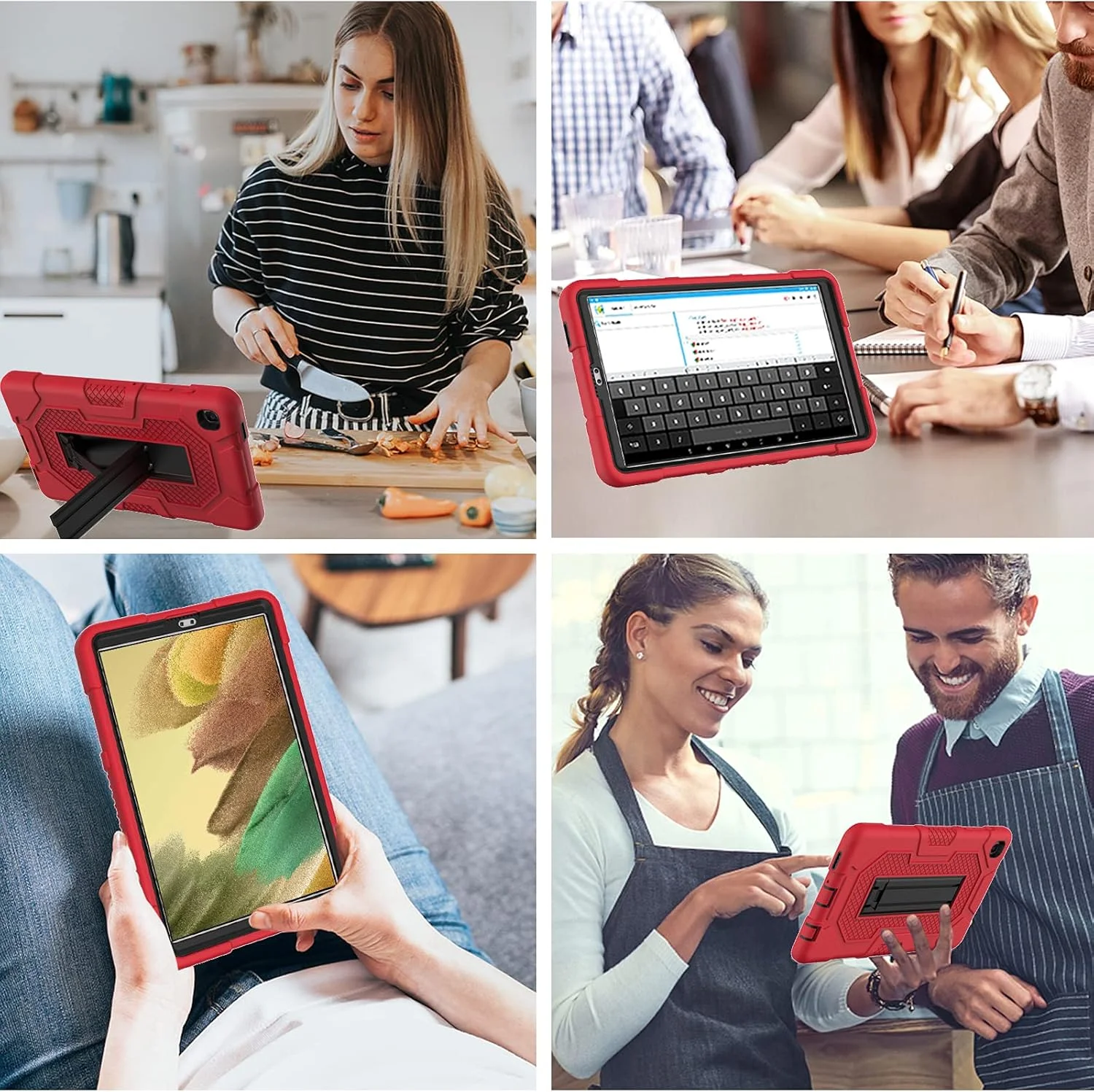 کیف محافظ تبلت سامسونگ گلکسی تب A7 Lite سایز 8.7 اینچ 2021، کاور محافظ سه لایه ضد ضربه با استند برای تبلت تب A7 Lite 8.7 اینچ مدل SM-T220/T225 مناسب کودکان، قرمز + مشکی کیف محافظ تبلت سامسونگ گلکسی تب A7 Lite سایز 8.7 اینچ 2021، کاور محافظ سه لایه ضد ضربه با استند برای تبلت تب A7 Lite 8.7 اینچ مدل SM-T220/T225 مناسب کودکان، قرمز + مشکی