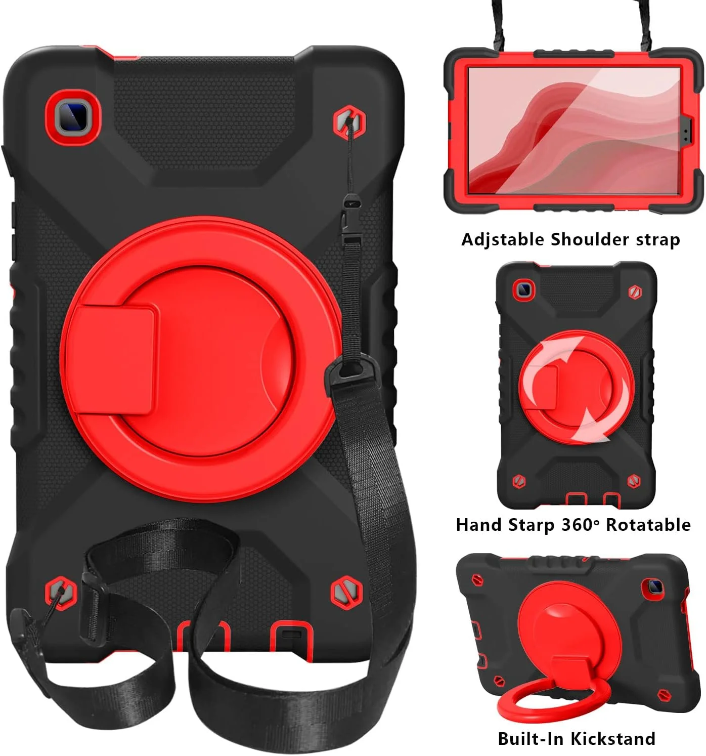 کاور محافظ تبلت GULFLINK مناسب برای تبلت سامسونگ Tab A7 Lite T220/T225 سایز 8.7 اینچ (مشکی و قرمز)