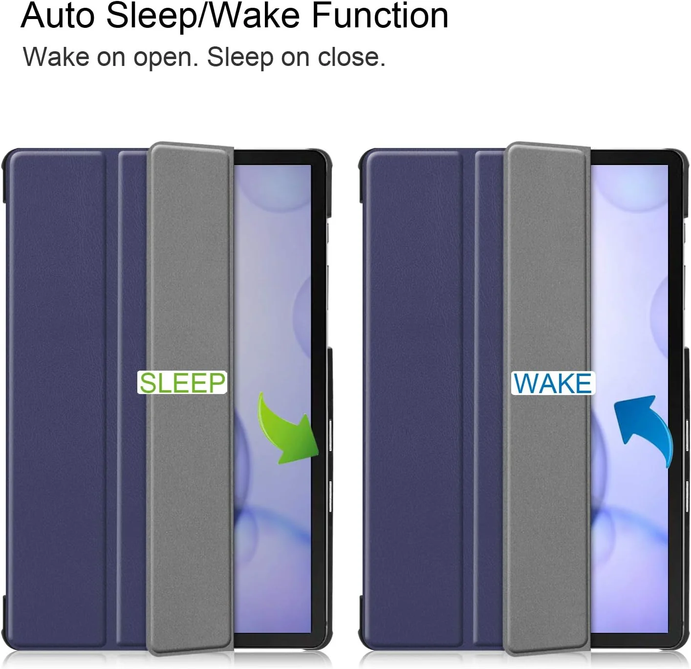 کاور کاستر Kepuch برای تبلت سامسونگ گلکسی تب S6 10.5 SM-T860 SM-T865 - کاور هارد شل چرمی PU فوق العاده نازک برای سامسونگ گلکسی تب S6 10.5 SM-T860 SM-T865 - آبی