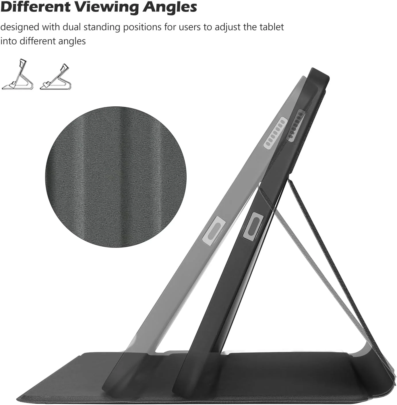 کیف هوشمند ProCase برای گلکسی تب S10 Lite/ S10 FE/ S9 FE 10.9 اینچی با جای قلم S Pen، کیف باریک تاشو با پوشش محافظ سخت - مشکی