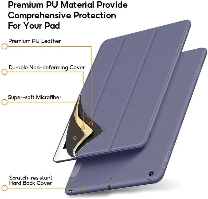 کاور محافظ تبلت سامسونگ گلکسی تب A9+ / A9 پلاس 11 اینچ مدل 2023، کاور سه تایی سبک با قابلیت بیدار/خواب خودکار (بنفش)