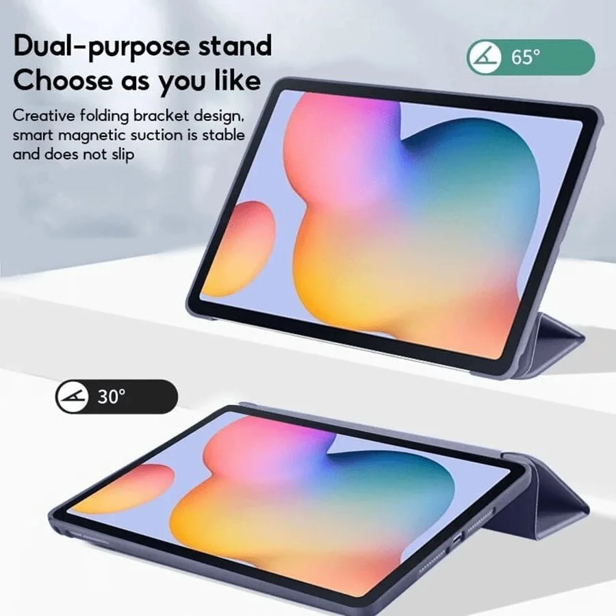 کاور محافظ تبلت سامسونگ گلکسی تب A9+ / A9 پلاس 11 اینچ مدل 2023، کاور سه تایی سبک با قابلیت بیدار/خواب خودکار (بنفش)