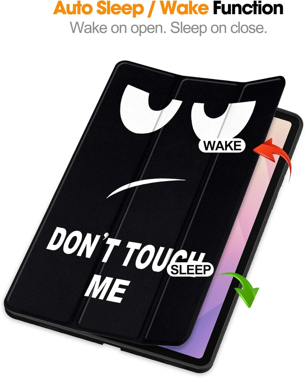 کاور تبلت گرواتری مناسب برای تبلت سامسونگ گلکسی تب S11 با اندازه 11 اینچ (مدل SM-X730/SM-X736B)، کاور چرمی سه لایه با قابلیت بیدار شدن/به خواب رفتن خودکار، کاور پشتی TPU نرم با جای قلم داخلی (چشم های بزرگ)