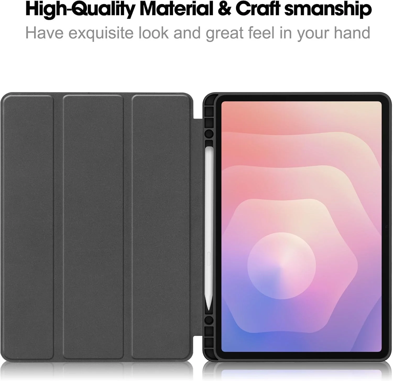 کاور تبلت گرواتری مناسب برای تبلت سامسونگ گلکسی تب S11 با اندازه 11 اینچ (مدل SM-X730/SM-X736B)، کاور چرمی سه لایه با قابلیت بیدار شدن/به خواب رفتن خودکار، کاور پشتی TPU نرم با جای قلم داخلی (چشم های بزرگ)