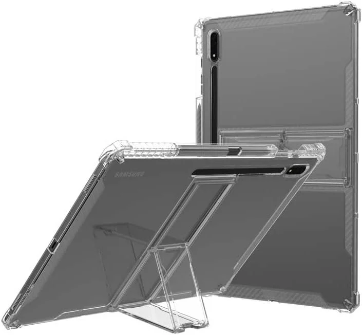 کاور محافظ ژونسو برای تبلت سامسونگ گلکسی تب S10 Ultra، کاور محافظ TPU نرم و فوق العاده باریک [عملکرد استند]، مناسب برای سامسونگ گلکسی تب S10 Ultra - شفاف