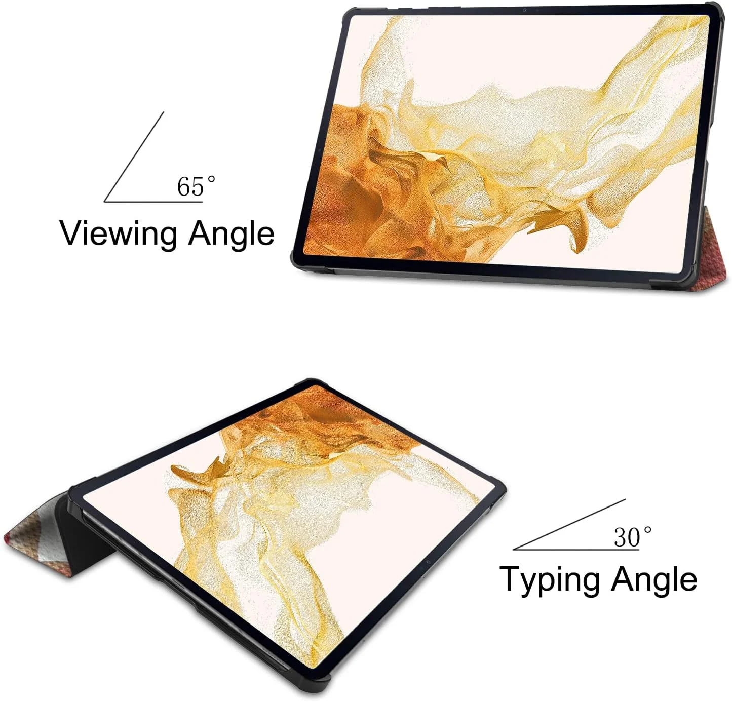 کاور محافظ تبلت گلینت مناسب برای تبلت سامسونگ گلکسی تب S10 Ultra 2024/ S9 Ultra 2023/ S8 Ultra 2022 سایز 14.6 اینچ به همراه جای قلم S Pen، کاور سبک وزن سه تایی با قابلیت بیدار شدن/خواب خودکار - طرح گل