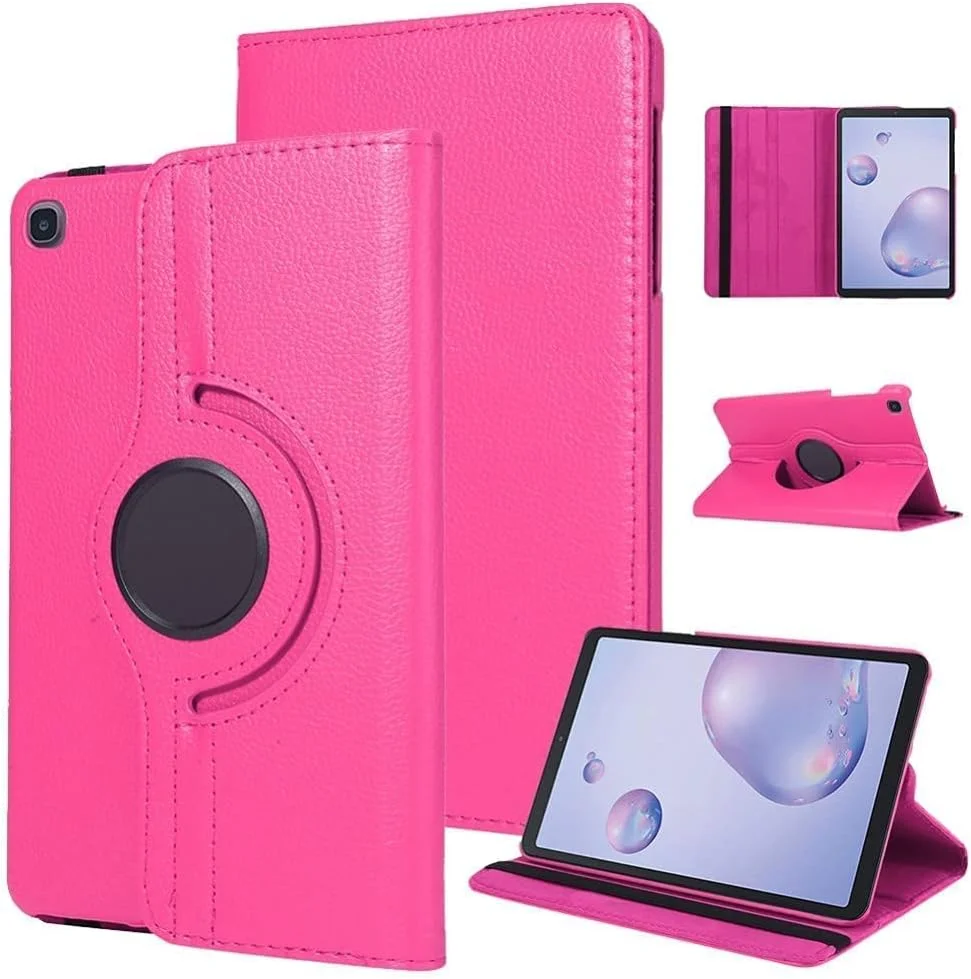 کاور چرخشی 360 درجه تبلت سامسونگ گلکسی تب A7 لایت 8.7 T220 T225، پشت PU هوشمند، صورتی