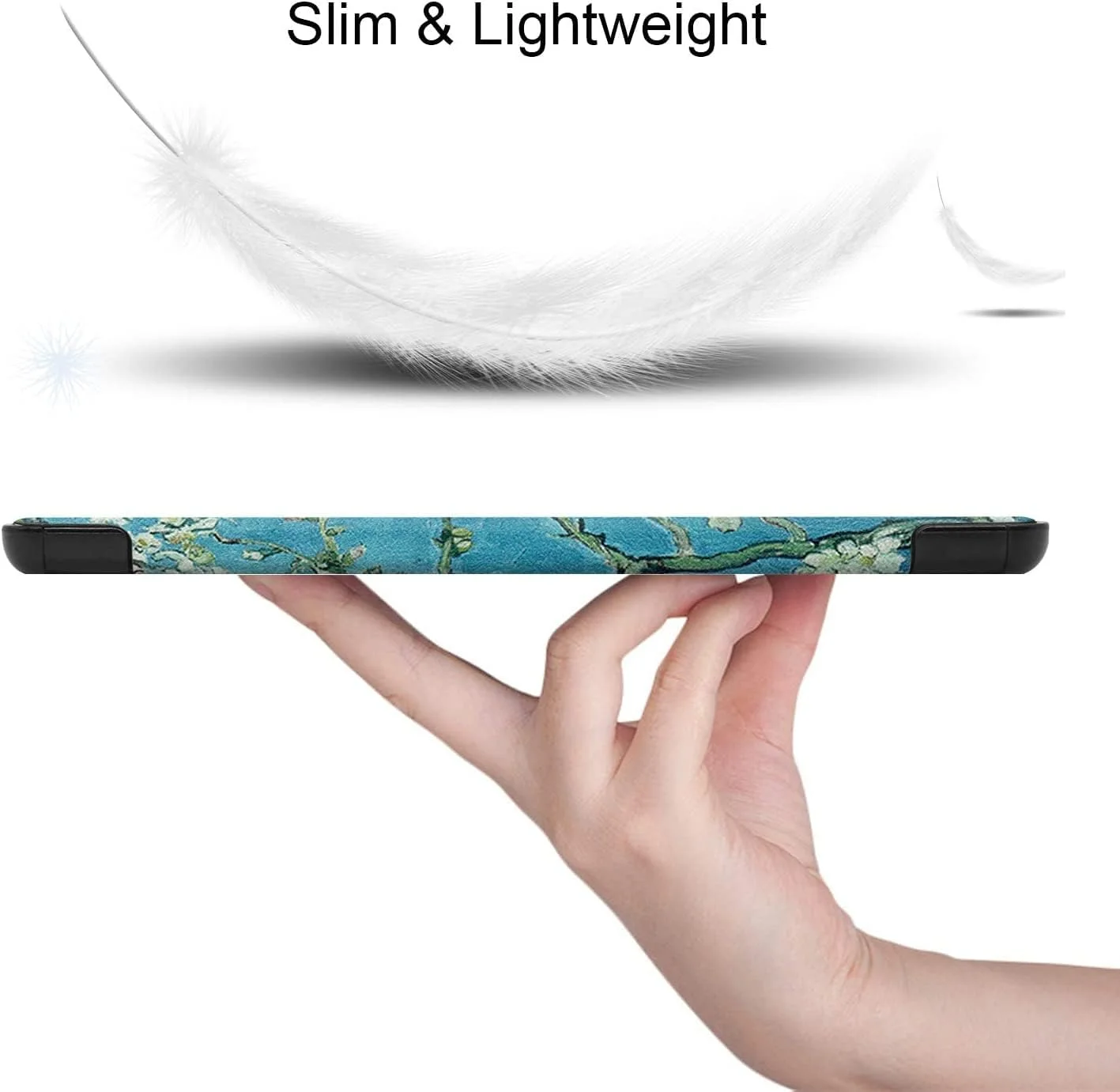 کاور YIMICO برای تبلت سامسونگ گلکسی تب S8 (2022)/S7(2020) T870/T875 سایز 11 اینچ، کاور چرمی PU با طراحی فوق العاده باریک و قابلیت استند برای تبلت سامسونگ گلکسی تب S8 (2022)/S7(2020) T870/T875 (شکوفه زردآلو)