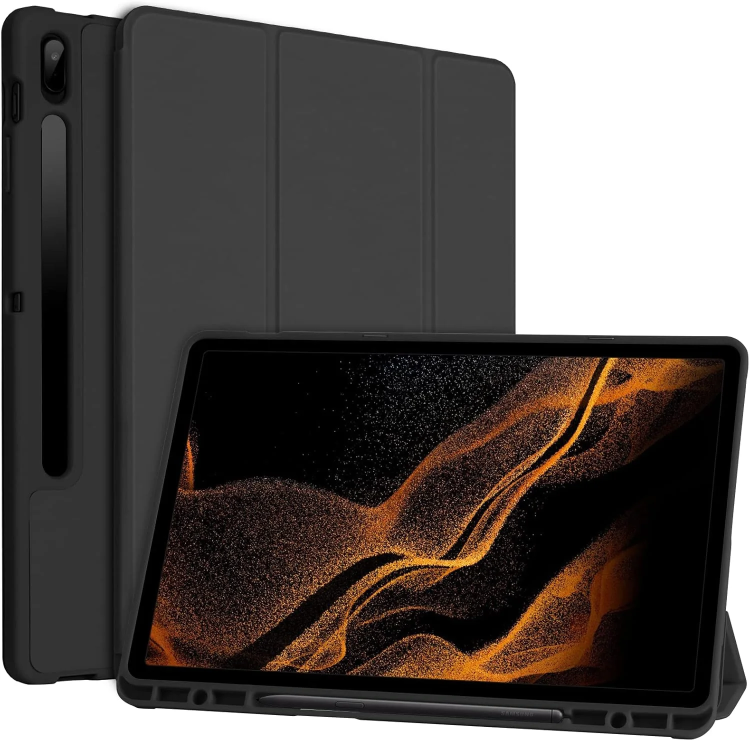 کیف TQQ برای تبلت سامسونگ گلکسی تب S7 FE/ S8+ Plus / S7+ Plus با صفحه نمایش 12.4 اینچ، کیف محافظ برای گلکسی تب S7 FE 2021/S8+ 2022/تب S7+ 2020 (12.4 اینچ)، دارای جای قلم و زوایای دید چندگانه