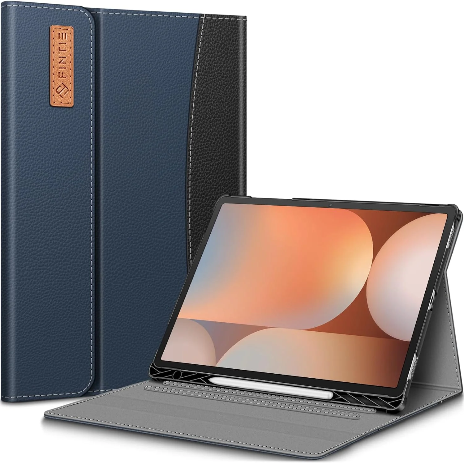 کیف Fintie برای تبلت سامسونگ گلکسی تب S10 پلاس 2024 / S9 FE پلاس 5G 12.4 اینچ 2023 با جای قلم S داخلی، کاور تجاری چند زاویه با جیب و قابلیت خواب/بیداری خودکار، سرمه‌ای