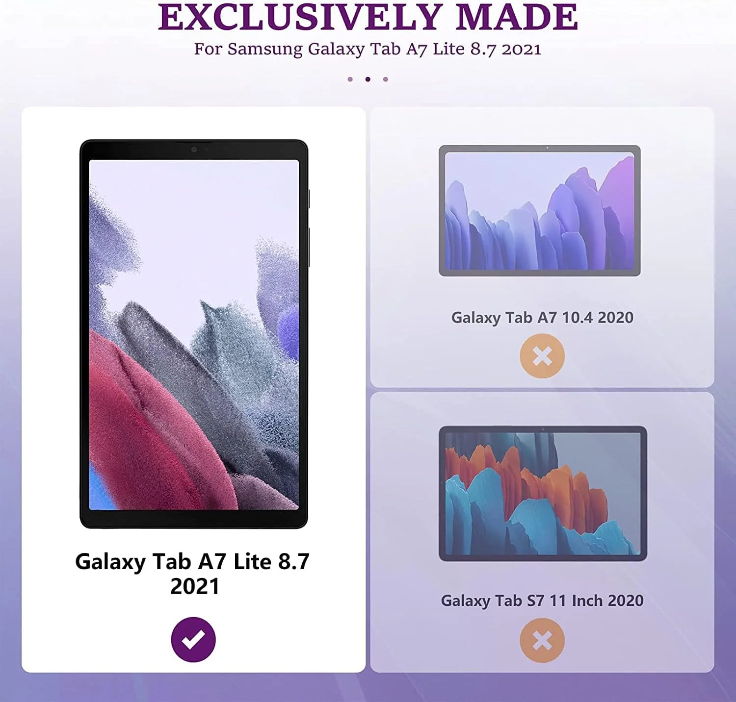 کاور محافظ تبلت سامسونگ گلکسی تب A7 Lite 8.7 اینچ مدل 2021 (SM-T225/T220/T227/T227)، TPU نرم، شفاف و انعطاف پذیر