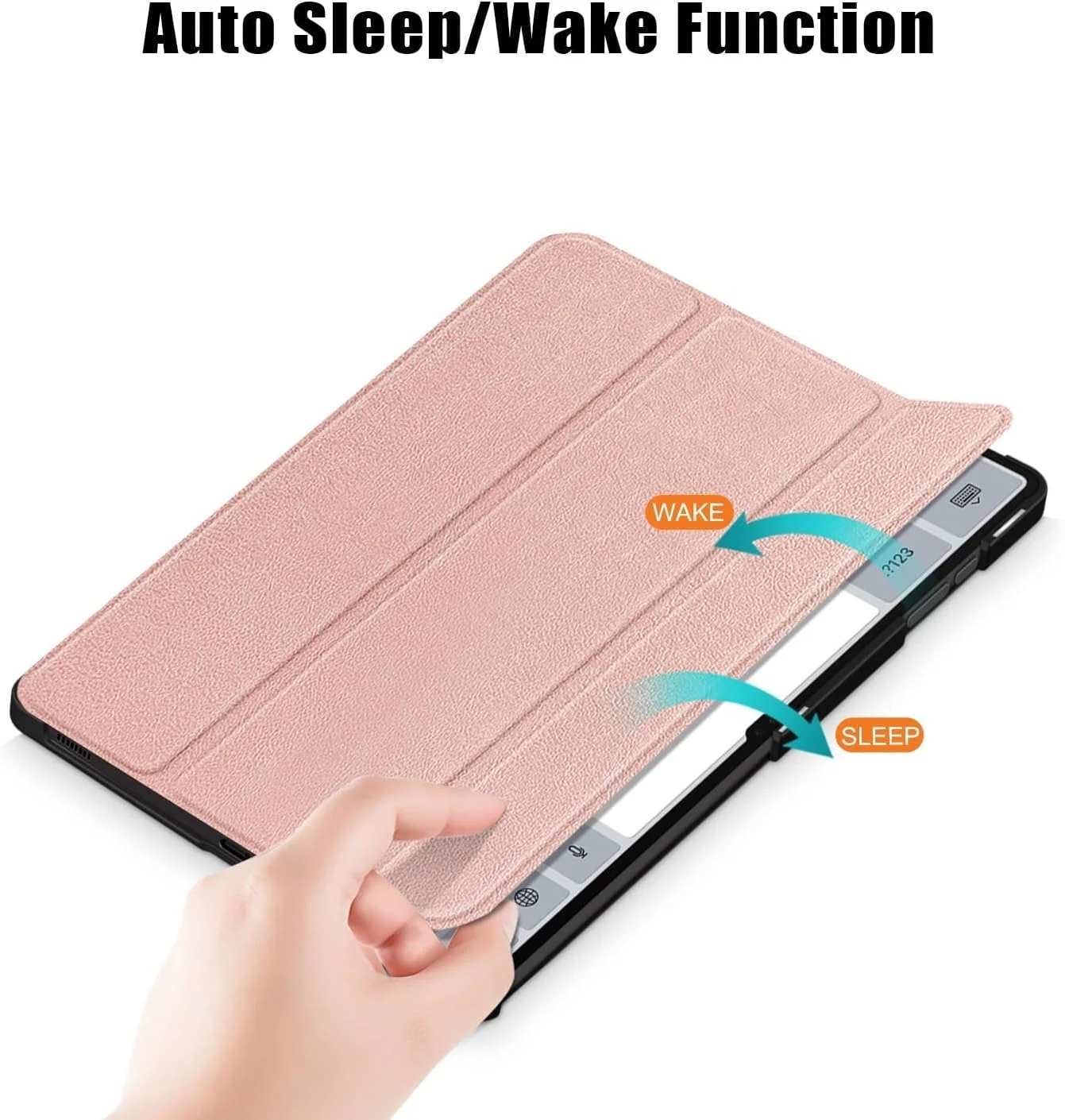 کاور هوشمند تاشو فوق العاده باریک KASTWAVE برای تبلت سامسونگ گلکسی تب S9 Ultra 14.6 اینچ 2023 با پشت PC سخت و عملکرد خواب خودکار