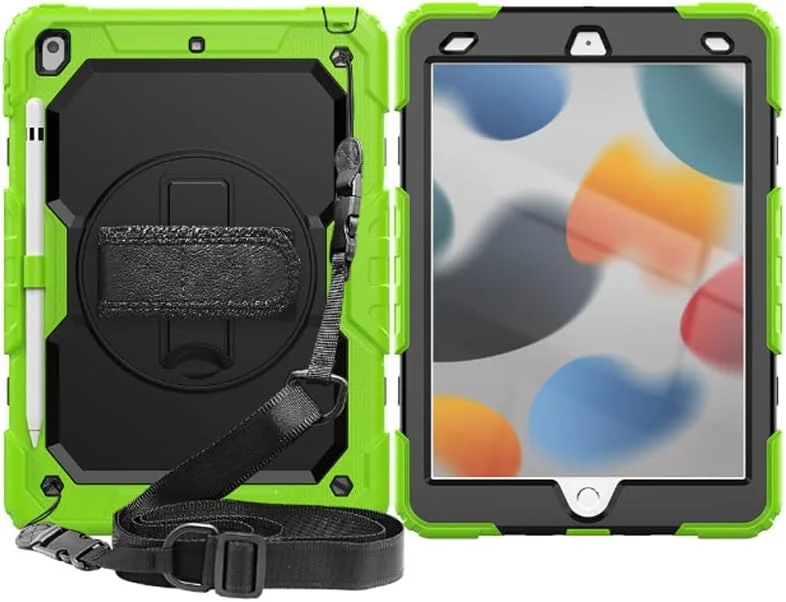 کیف محافظ تبلت آمرتیر لیمویی با بند شانه قابل تنظیم | مناسب برای آیپد ایر 10.2 و سامسونگ گلکسی تب S3 | طراحی بادوام، ضد ضربه و مناسب کودکان