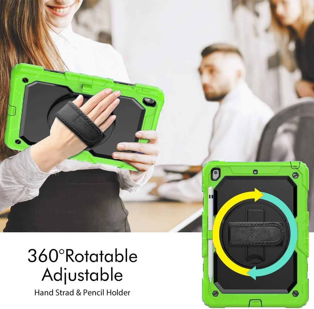 کیف محافظ تبلت آمرتیر لیمویی با بند شانه قابل تنظیم | مناسب برای آیپد ایر 10.2 و سامسونگ گلکسی تب S3 | طراحی بادوام، ضد ضربه و مناسب کودکان