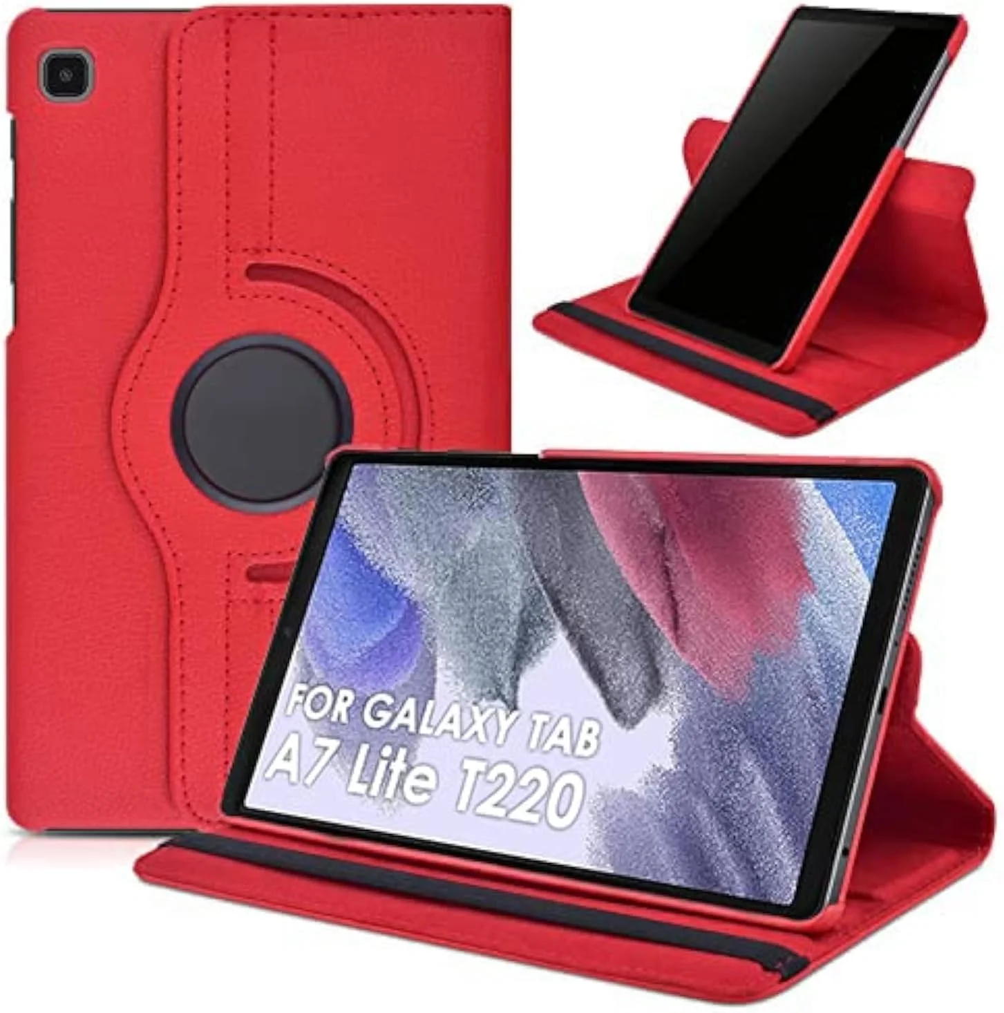 کیف چرخشی 360 درجه KATUMO سازگار با Samsung Galaxy Tab A7 Lite 8.7 اینچ 2021 (-T220/T225)، کیف کتابی با قابلیت بیدار شدن خودکار، کاور هوشمند برای تبلت Samsung Tab A7 Lite 8.7