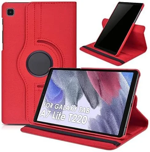 کیف چرخشی 360 درجه KATUMO سازگار با Samsung Galaxy Tab A7 Lite 8.7 اینچ 2021 (-T220/T225)، کیف کتابی با قابلیت بیدار شدن خودکار، کاور هوشمند برای تبلت Samsung Tab A7 Lite 8.7