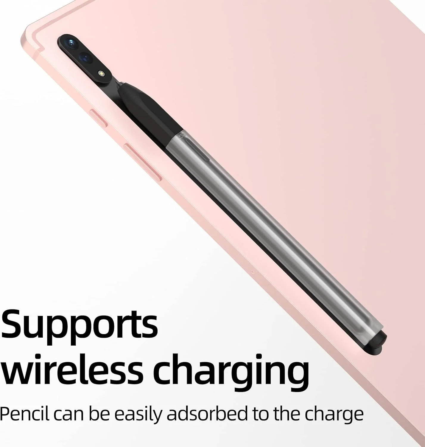 محافظ قلم لمسی NALACAL سازگار با قلم S تبلت های سامسونگ گلکسی تب S7/S7+/S7 FE/S8/S8+/S8 Ultra/S9/S9+/S9 Ultra، طراحی کلاسیک، کاور سیلیکونی نیمه شفاف ضد لغزش. (مشکی)