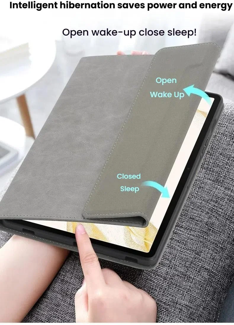 کیف چرمی Gruattreay سازگار با سامسونگ گلکسی تب S10 پلاس / S10+، کیف منبع تغذیه + کاور محافظ تبلت ضد افتادن با عملکرد خواب/بیدار شدن خودکار و عملکرد استند (قرمز)