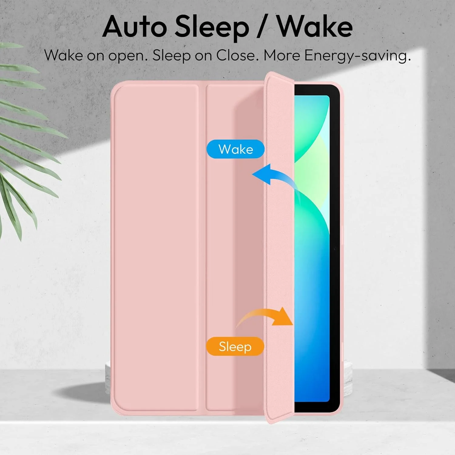 کاور مقاوم Robustrion برای تبلت سامسونگ گلکسی تب S10 FE Plus سایز ۱۳.۱ اینچ، دارای [جای قلم]، [کاور نرم و انعطاف پذیر]، پشتیبانی از حالت [خواب و بیدار شدن خودکار] - صورتی