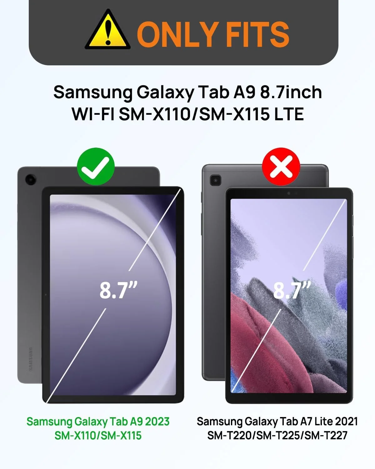 کاور محافظ Gerutek مناسب برای تبلت سامسونگ Tab A9 8.7 اینچ، کاور محافظ ضد ضربه و مقاوم Galaxy Tab A9 مناسب کودکان با استند چرخشی 360 درجه/بند دستی و بند شانه ای، کاور سخت و محکم برای تبلت سامسونگ Galaxy A9، قرمز