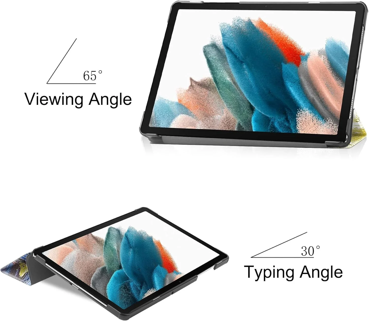 کیف محافظ تبلت سامسونگ گلکسی تب A9 پلاس 11 اینچ Skeido، زاویه دید چندگانه، کاور هوشمند چرمی PU با قابلیت خواب و بیدار شدن خودکار، باریک و تاشو، مناسب برای تبلت سامسونگ تب A9 پلاس 11 اینچ 2023 (گربه تنبل)