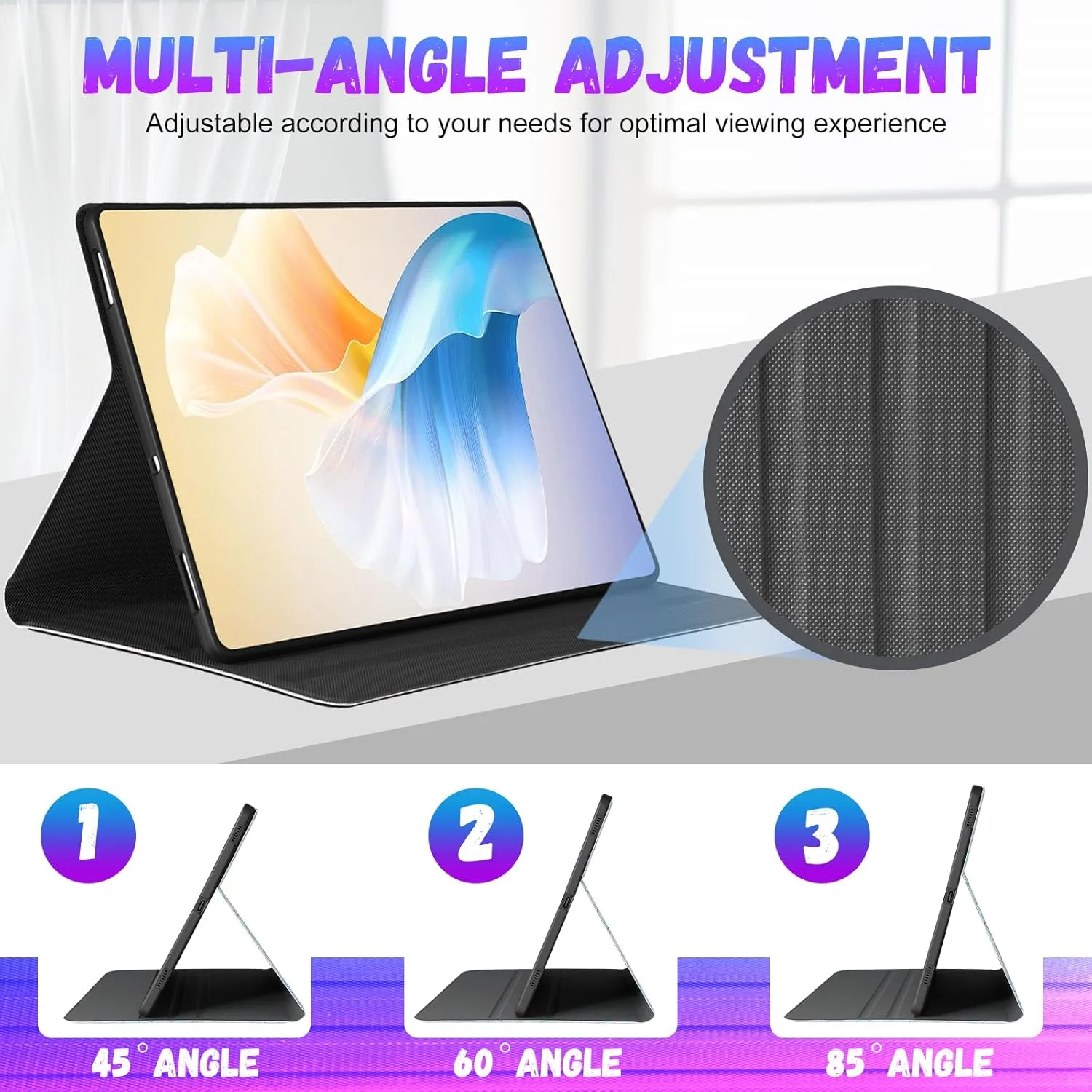 کاور وازاسوفت برای تبلت سامسونگ گلکسی تب S6 با صفحه نمایش 10.5 اینچ مدل 2019، مناسب دختران و زنان، طرح فانتزی، طراحی زیبا، دخترانه، طرح های آفتاب، ماه و ستاره، مدل های خاص و فشن برای نوجوانان