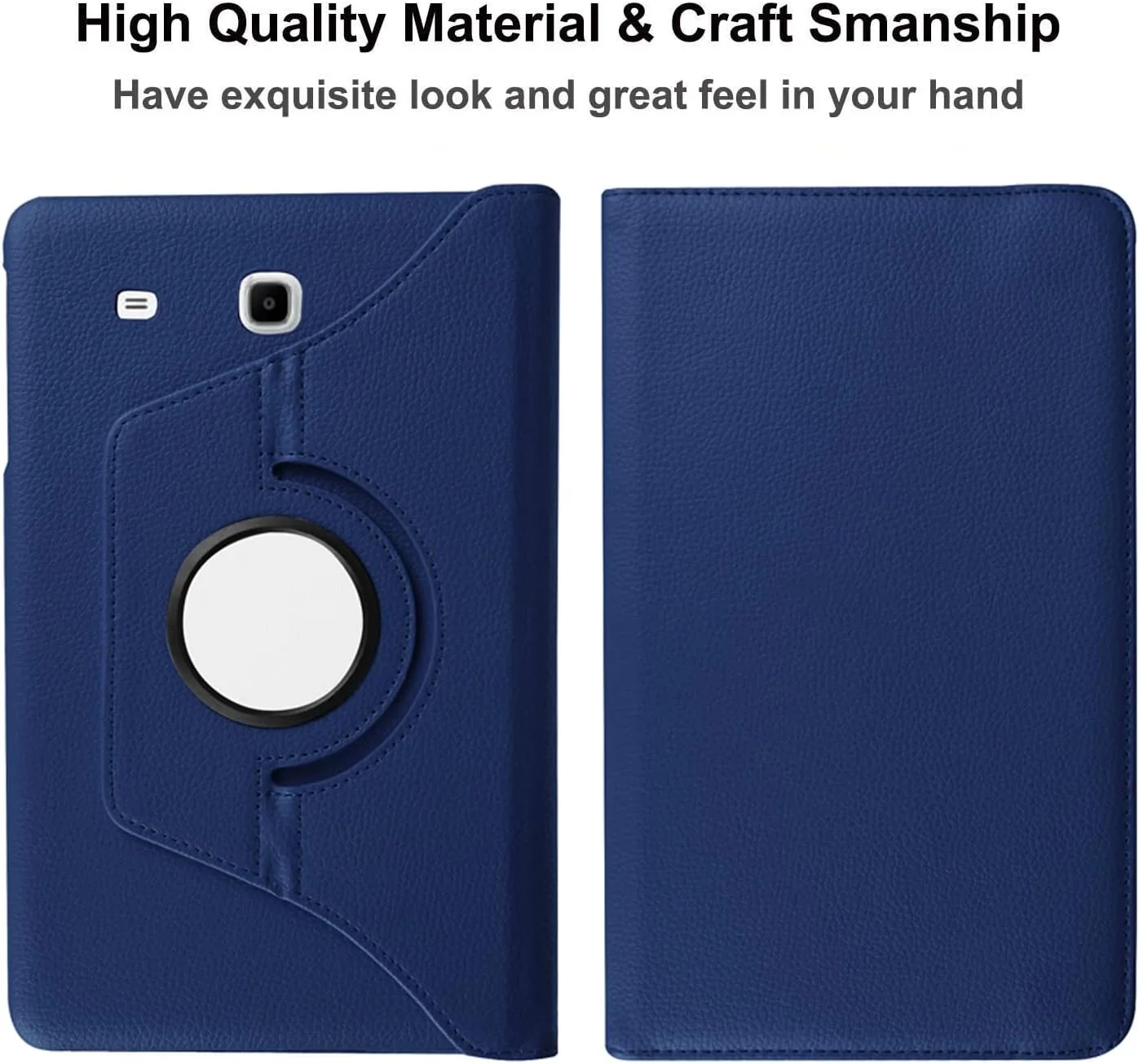 کاور آر.شنگته برای تبلت سامسونگ گلکسی تب A 7.0 اینچ 2016 (مدل SM-T280 SM-T285)، کاور محافظ کامل با قابلیت چرخش 360 درجه و استند، به همراه قلم استایلوس و محافظ صفحه نمایش (آبی تیره)