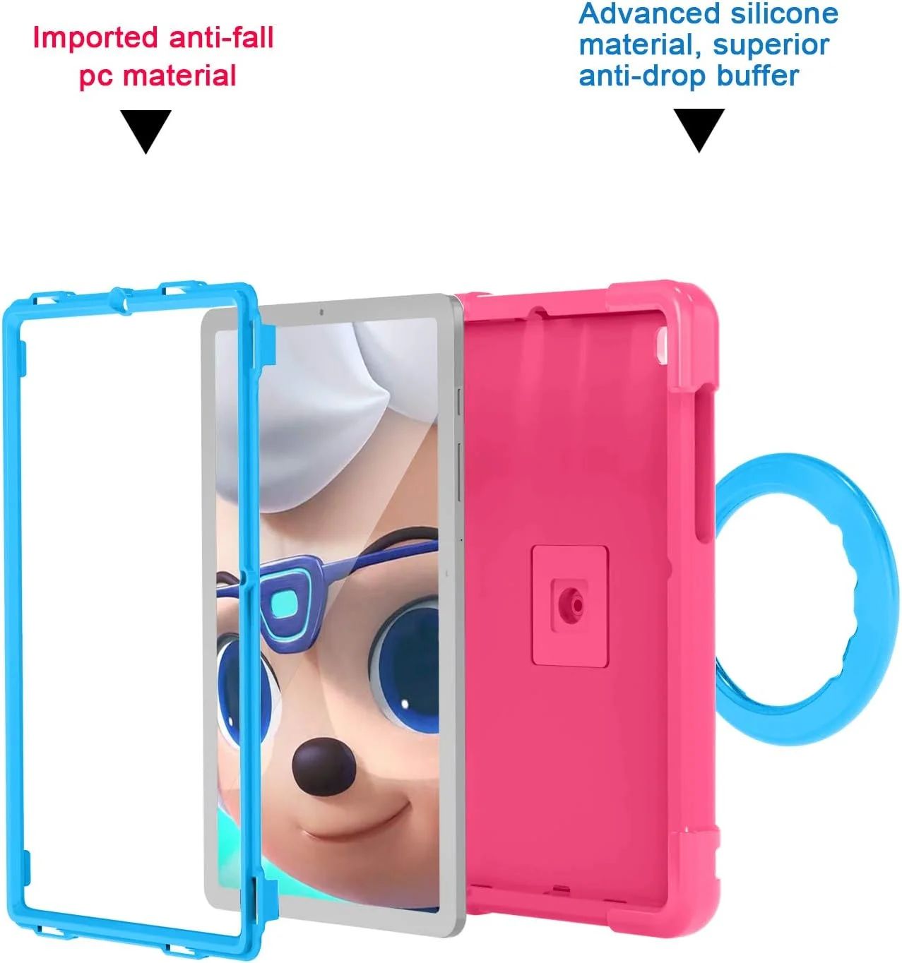 کاور محافظ تبلت GULFLINK مناسب برای تبلت سامسونگ Tab S6 Lite P610/P615 سایز 10.4 اینچ (قرمز رز و آبی)