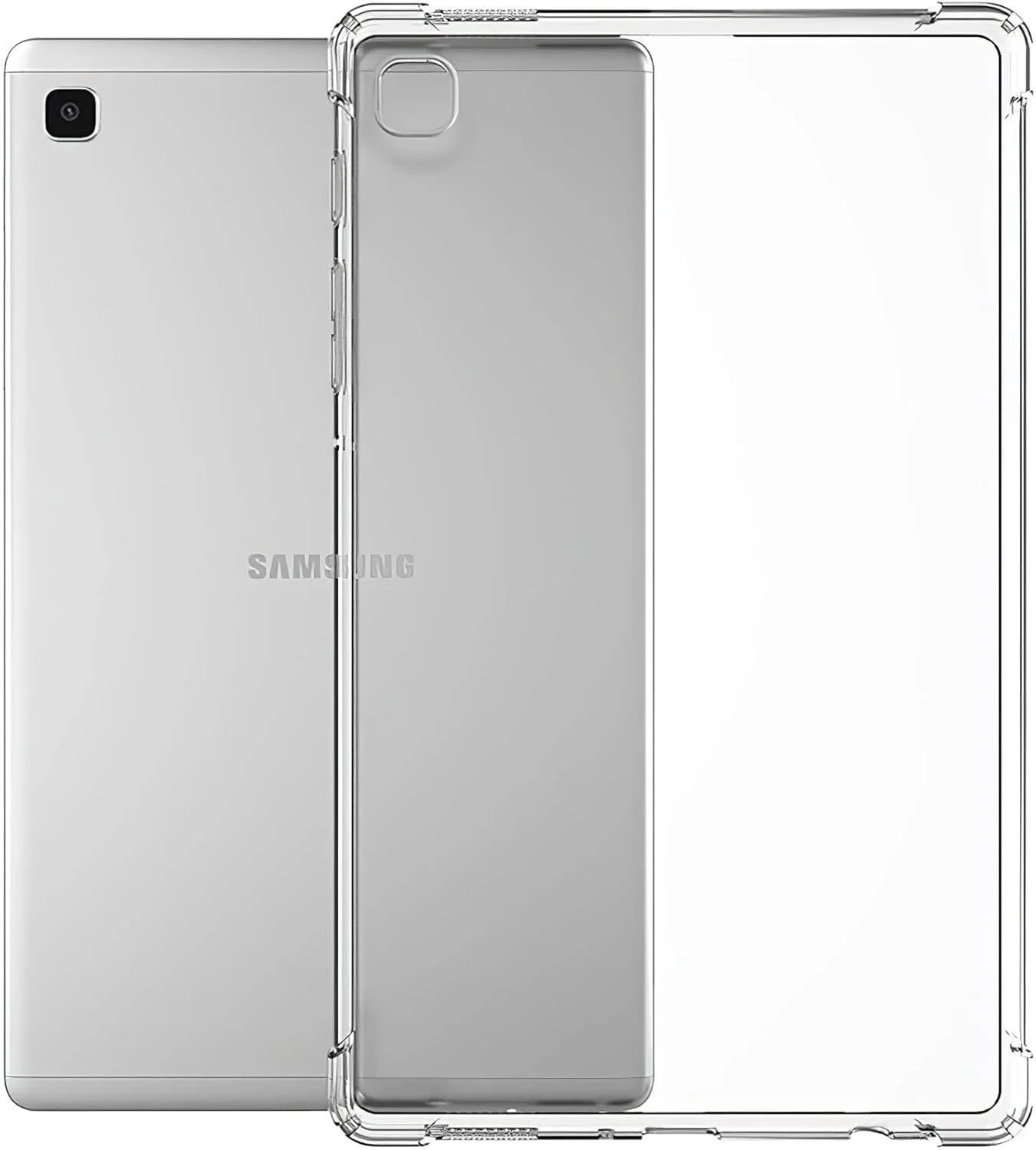 کاور محافظ تبلت الحسوشی سازگار با تبلت سامسونگ گلکسی تب S6 لایت 10.4 اینچ [2022] [SM-P613, SM-P619] [2020] [SM-P610N, SM-P615, SM-P610] کاور گوشه با سیلیکون نرم - شفاف…