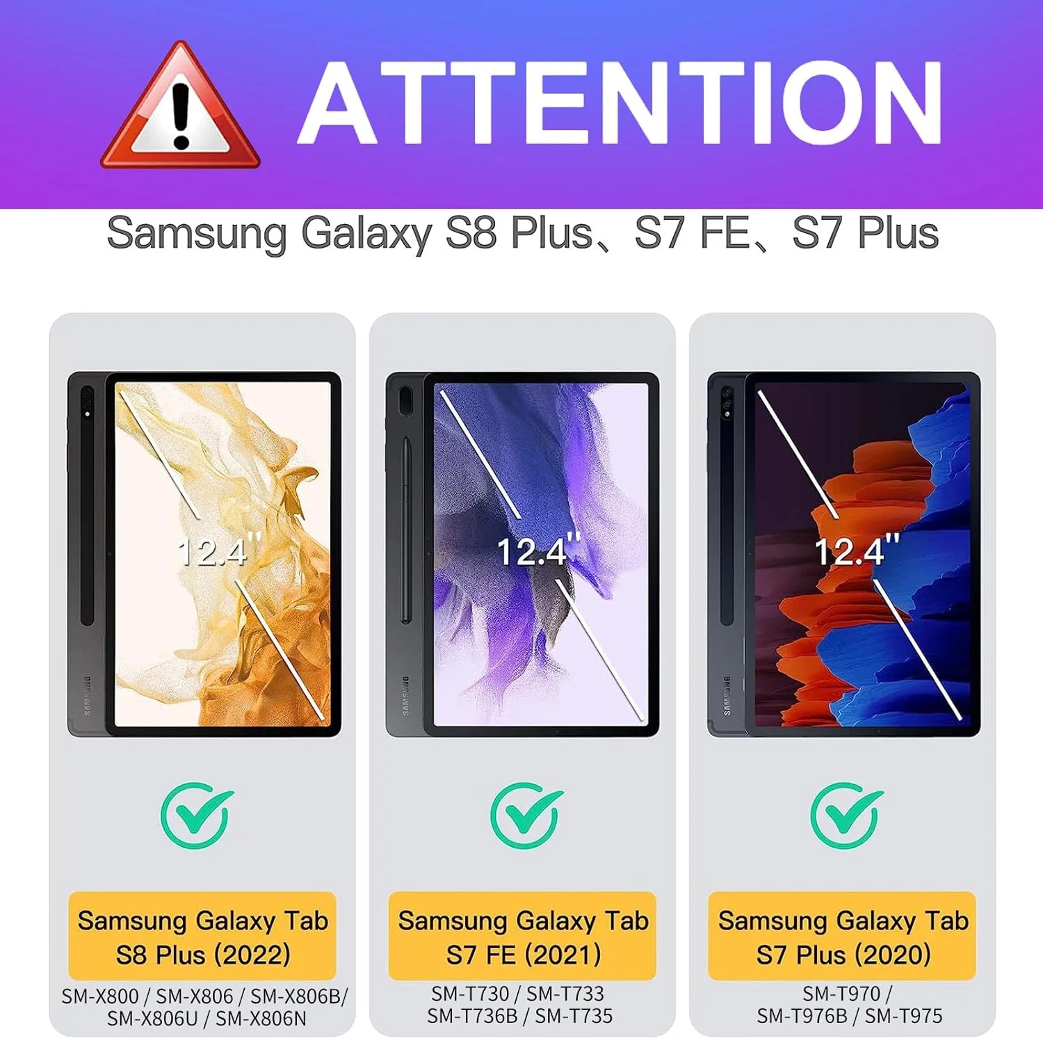 کاور Uppuppy برای تبلت سامسونگ گلکسی تب S8 پلاس/ S7 پلاس/ S7 FE سایز 12.4 اینچ، مناسب دختران و زنان، طرح های فانتزی و زیبا، کاور خاص با نقل قول های جذاب برای تبلت سامسونگ S8 پلاس 2022/ S7 پلاس 2021/ S7 FE 5G