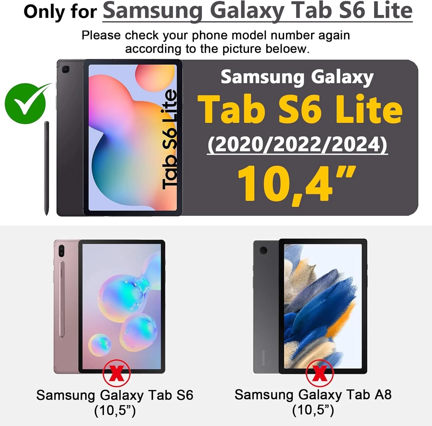 کاور محافظ تبلت سامسونگ گلکسی تب S6 Lite سایز 10.4 اینچ مدل 2024/2022/2020 برند داکس دوکیس، باریک، مغناطیسی، TPU نرم، دارای جای قلم S Pen، پوشش چند زاویه ای، مشکی