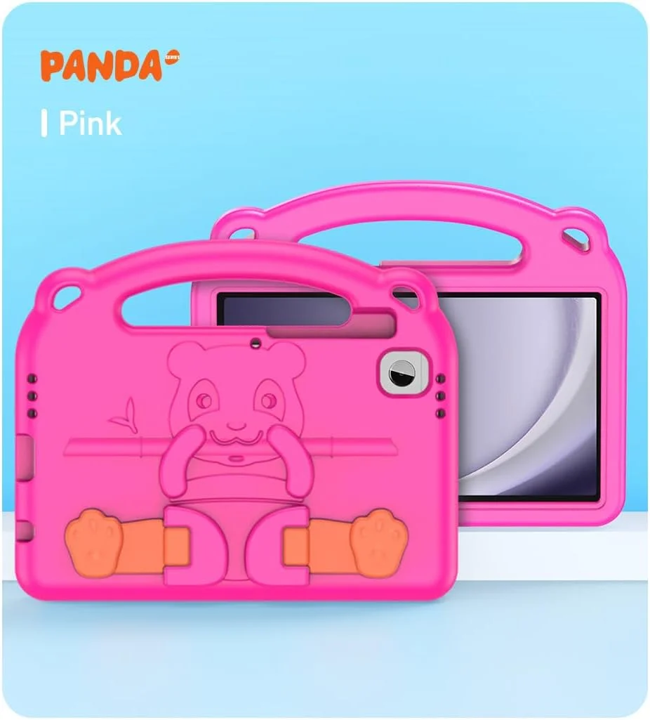 کاور محافظ تبلت سامسونگ گلکسی تب A9 پلاس 11 اینچ 2023 مدل GBUFIYSN، کاور EVA ضد ضربه مناسب کودکان، دارای استند و دستگیره (صورتی)