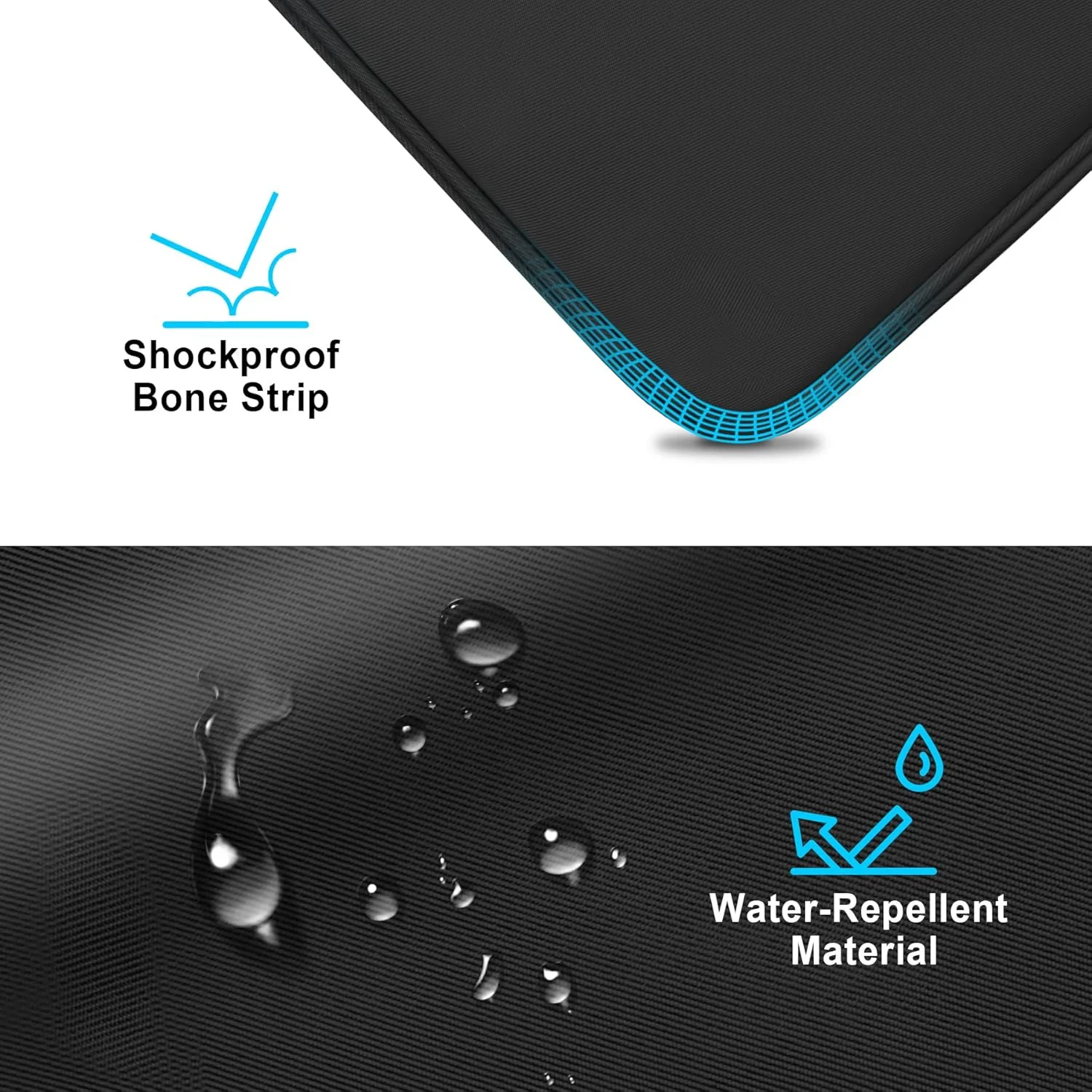 کیف آستین تبلت Lacdo برای آیپد 11 اینچی A16 / آیپد ایر M3 M2 11 اینچی / آیپد پرو M4 11 اینچی / آیپد 10.9 اینچی / آیپد 10.2 اینچی / آیپد ایر 10.9 اینچی، کیف تبلت سامسونگ گلکسی تب A9+ 11 اینچی، مناسب برای مجیک کیبورد، مشکی