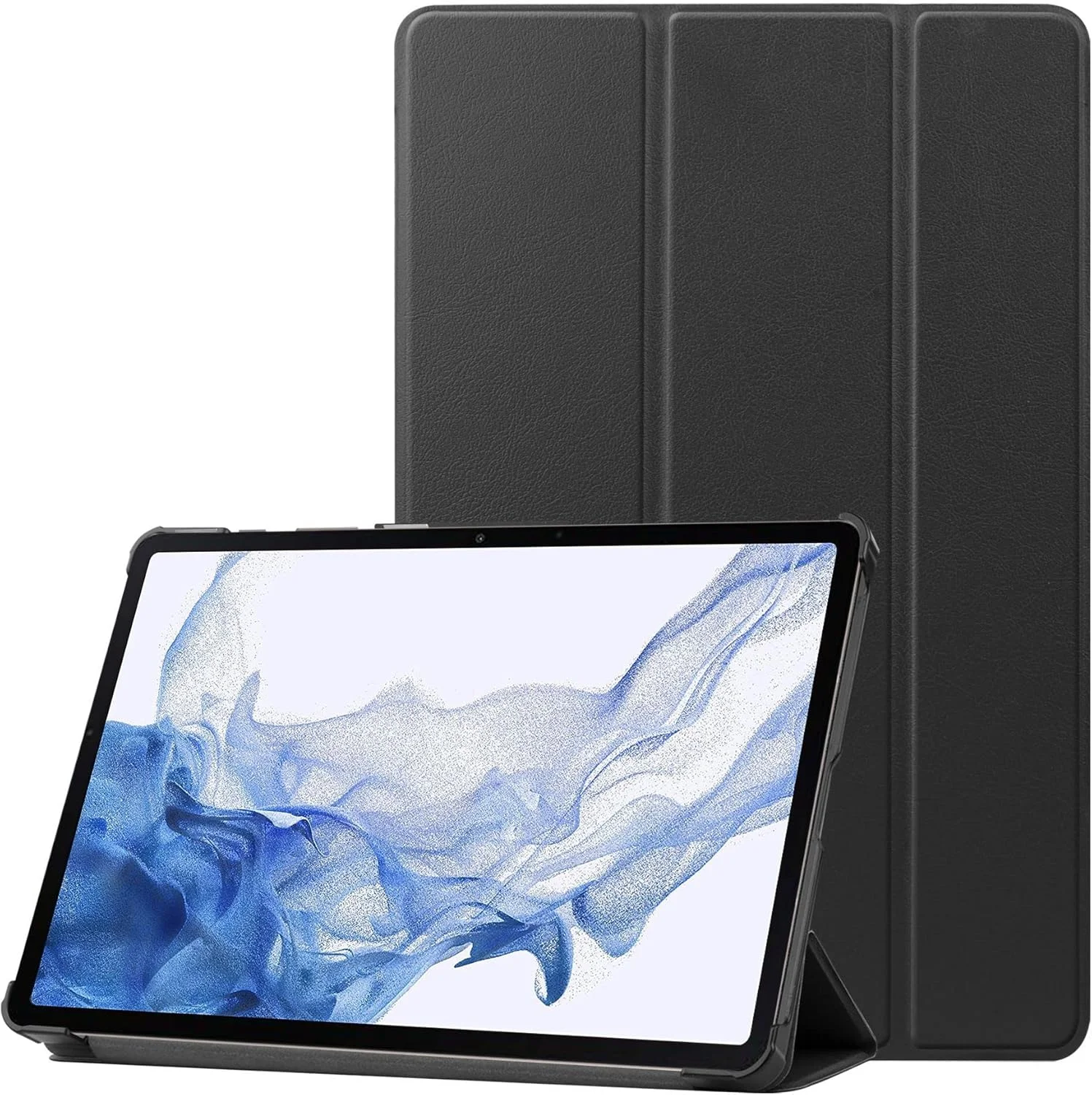 کاور YIMICO برای تبلت سامسونگ گلکسی تب S8 Ultra 14.6 اینچی (SM-X900/SM-906) نسخه 2022، کاور چرمی PU با پایه تاشو و طراحی فوق العاده باریک برای تبلت سامسونگ گلکسی تب S8 Ultra (مشکی)