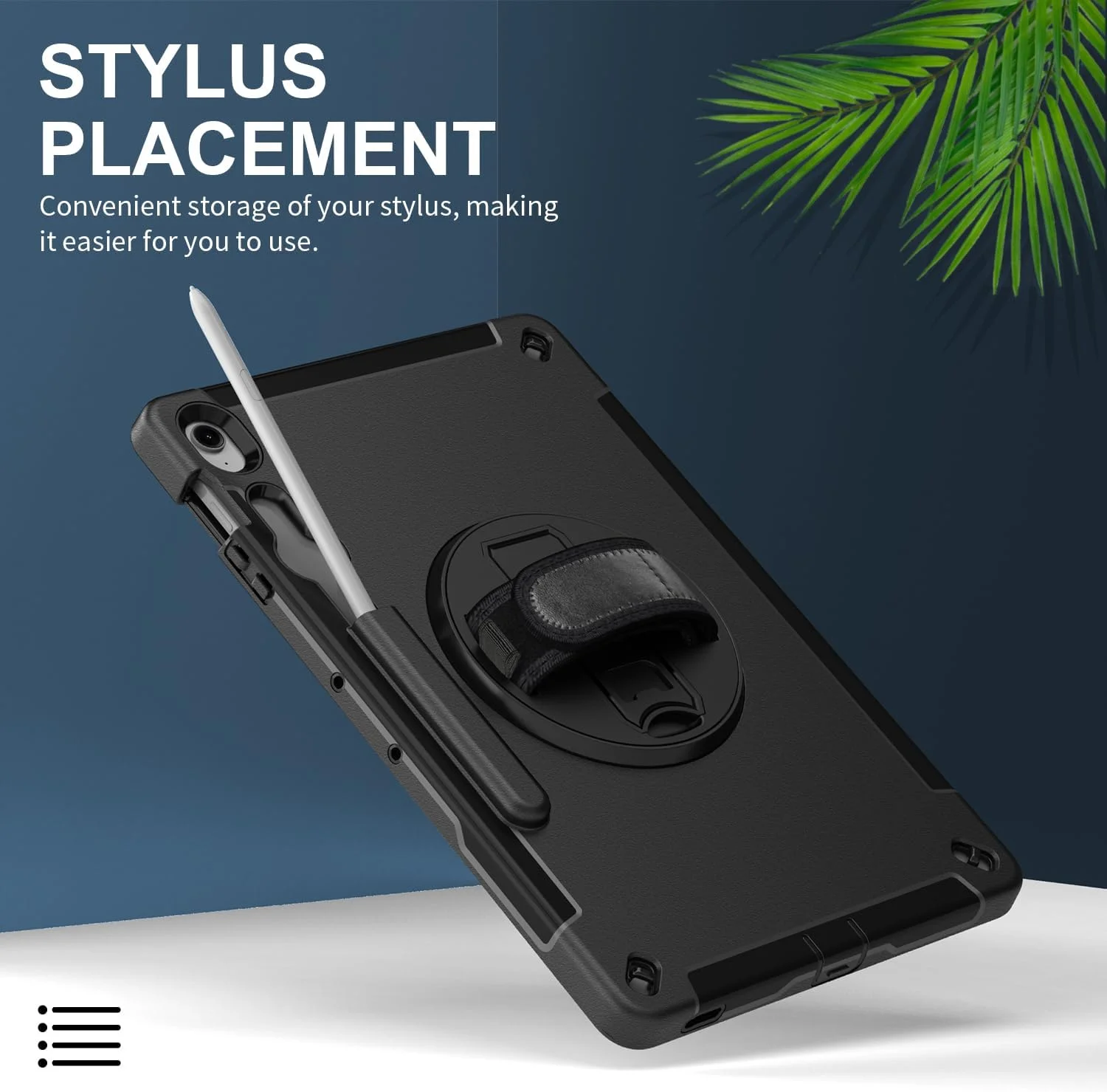 Junfire Protective Case for Galaxy Tab S10 FE Plus 13.1-inch 2025, Rugged Shockproof Samsung Tab S10FE+ Case with 360°Rotating Kickstand/S-Pen Holder/Hand Strap/Shoulder Strap, Black