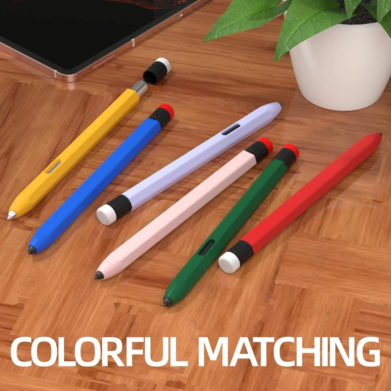 محافظ قلم S سازگار با NALACAL، مناسب برای قلم تبلت سامسونگ گلکسی تب S7/S7+/S7 FE/S8/S8+/S8 Ultra/S9/S9+/S9 Ultra، طراحی کلاسیک، سیلیکونی، ضد لغزش، محافظ، پشتیبانی از شارژ مغناطیسی (زرد)