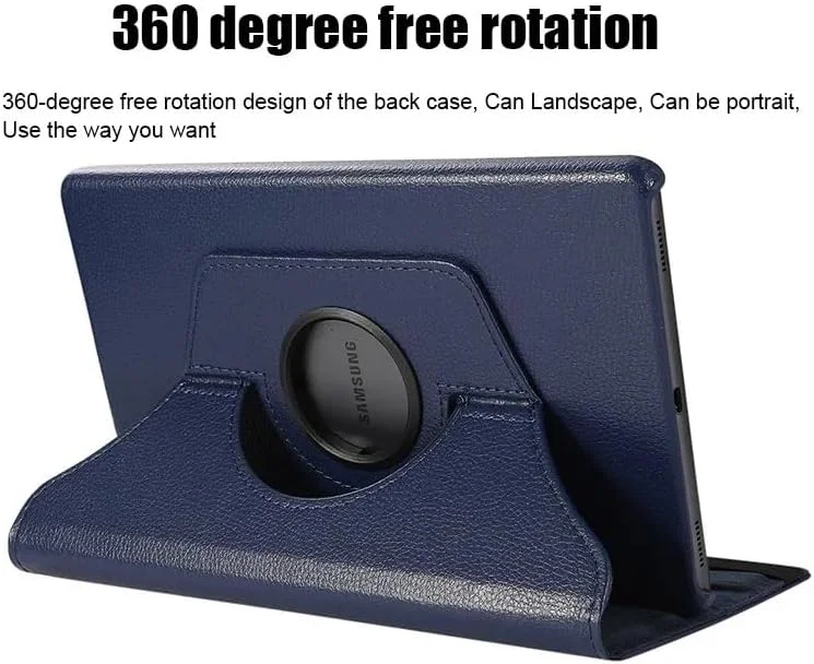 کاور تبلت سامسونگ گلکسی Tab A9، کاور 8.7 اینچی گلکسی Tab A9، کاور چرمی هوشمند تبلت با قابلیت چرخش 360 درجه برای سامسونگ گلکسی Tab A9 نسخه 2023 مدل SM-X110 SM-X115 SM-X117 (بنفش)