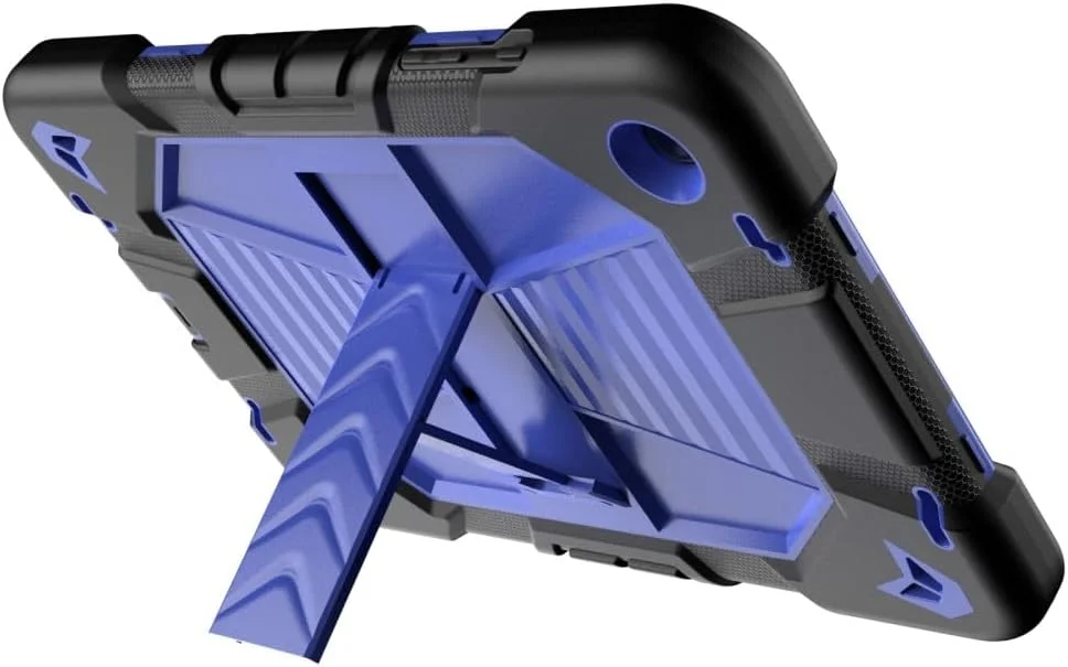 کاور محافظ تبلت سامسونگ گلکسی تب A9 پلاس/A9+ 11 اینچ 2023 مدل SM-X210/X215/X216/X218، با پایه نگهدارنده، PC + سیلیکون ضد ضربه - مشکی + آبی