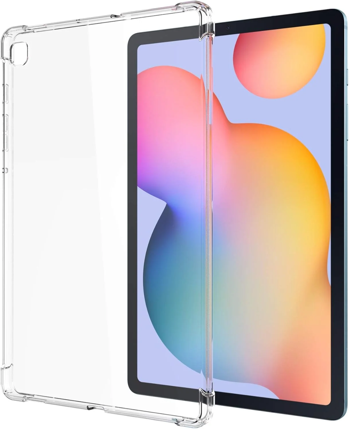 کاور شفاف آسجنس برای تبلت سامسونگ گلکسی تب S6 Lite 10.4 اینچ 2020 (SM-P610/P615)، کاور محافظ سیلیکونی TPU نرم و سبک وزن با قابلیت جذب شوک برای سامسونگ گلکسی S6 Lite 10.4 اینچ 2020