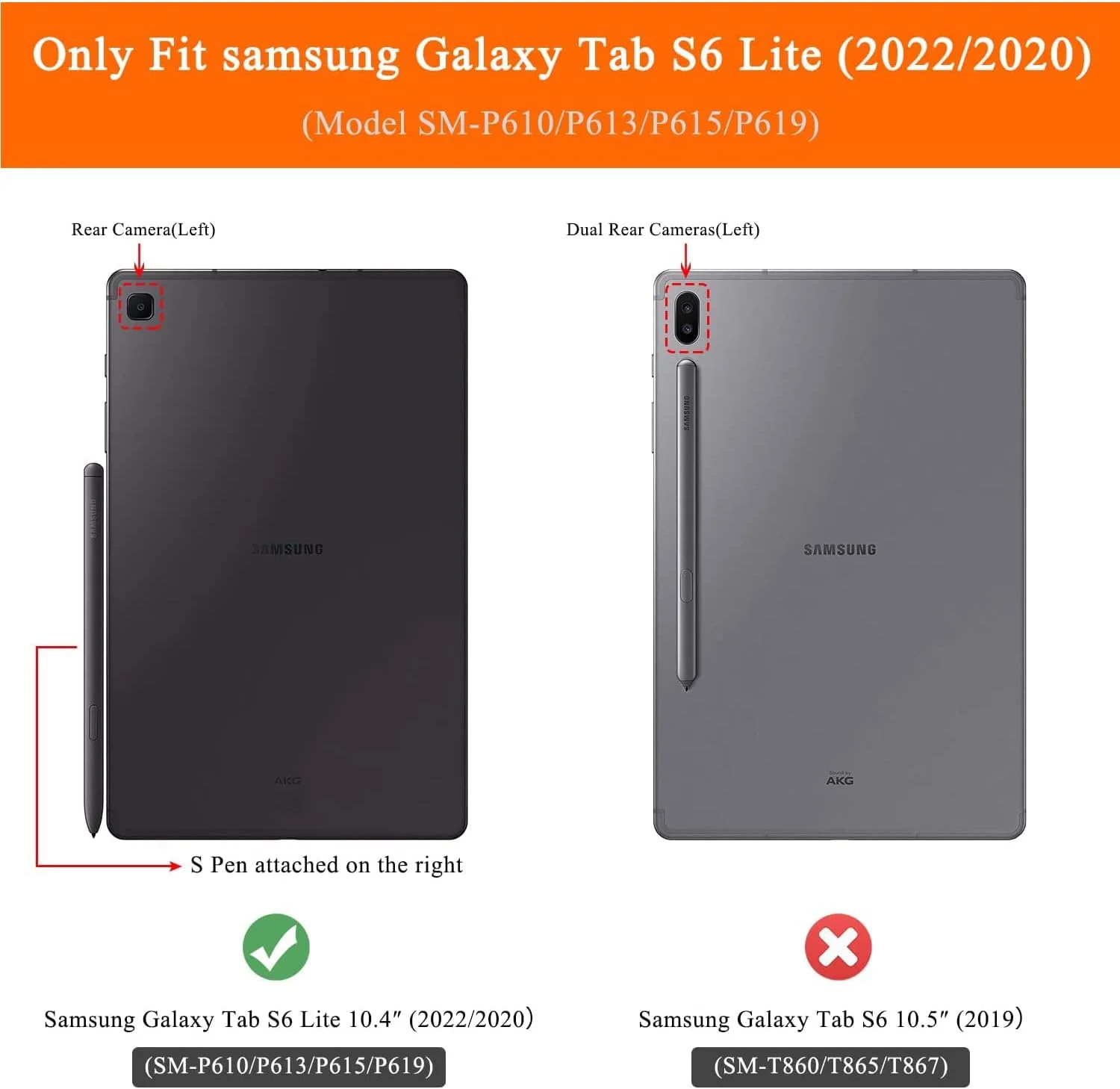 کاور تبلت XIEHUZA مناسب برای تبلت سامسونگ گلکسی تب S6 Lite 10.4 اینچ 2022 (SM-P613/P619) و 2020 (SM-P610/P615)، کاور باریک و سبک وزن تاشو با نگهدارنده قلم S برای تبلت S6 Lite 10.4 اینچ (آبی)