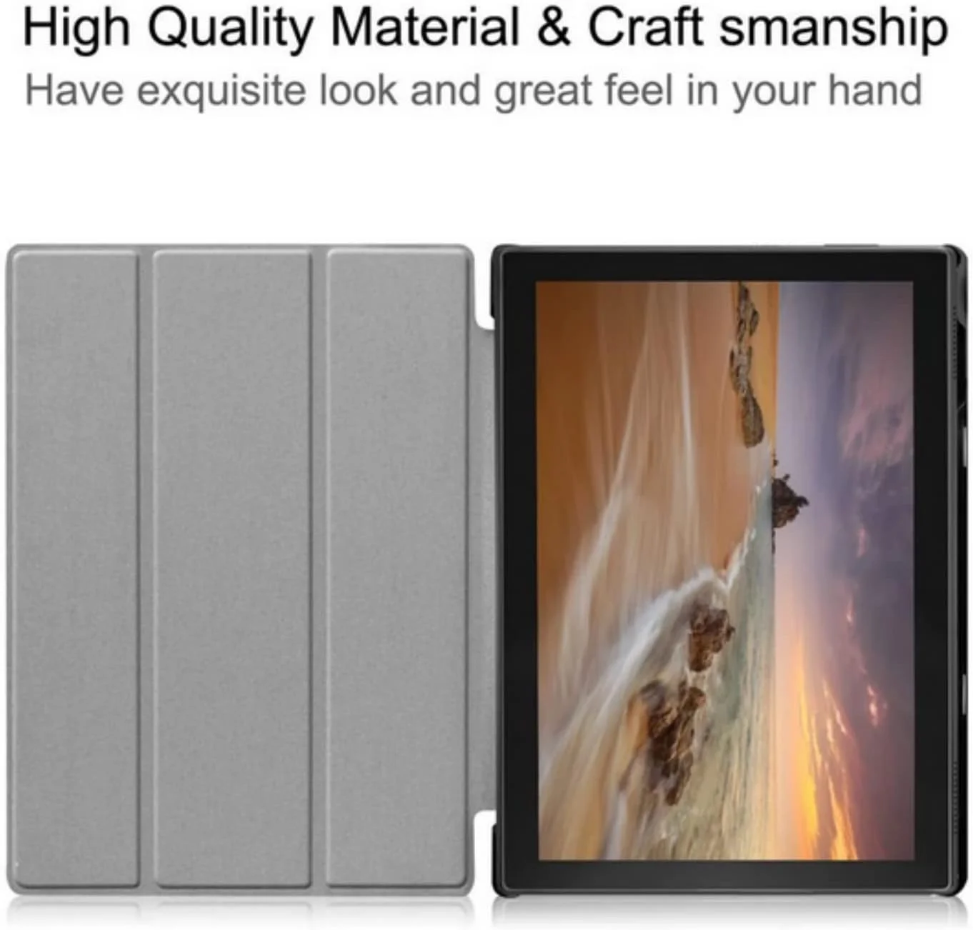 کیف تبلت SKEIDO مناسب برای تبلت سامسونگ گلکسی تب A 10.5 2018 مدل SM-T590 SM-T595 T590 T595، کاور هوشمند سه تایی Custer Garin با قابلیت خواب و بیدار شدن خودکار