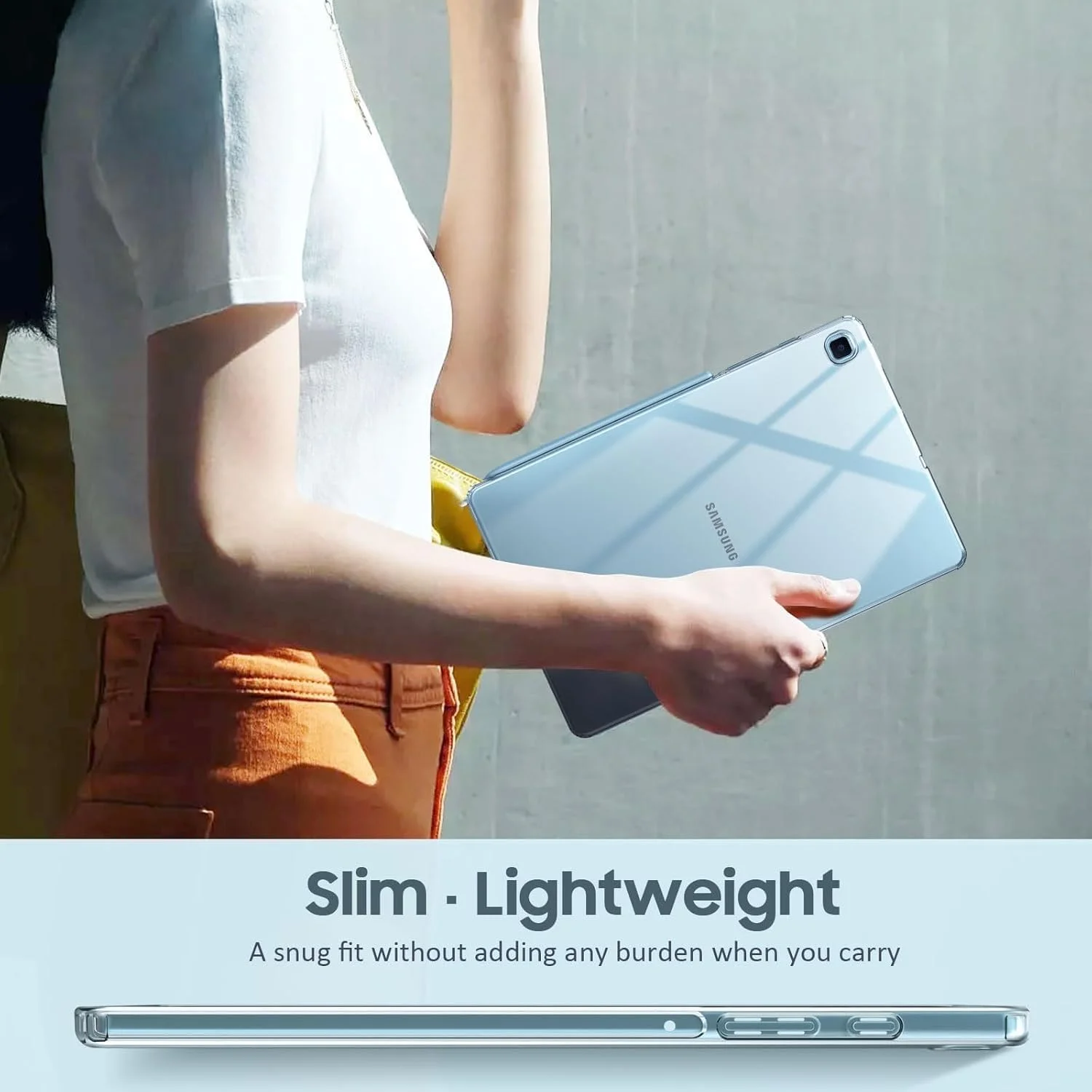 کاور شفاف تبلت سامسونگ گلکسی تب S6 لایت Next Store سازگار با مدل های 2024/2022/2020، کاور محافظ پشتی TPU باریک و سبک برای تبلت 10.4 اینچی گلکسی تب S6 لایت
