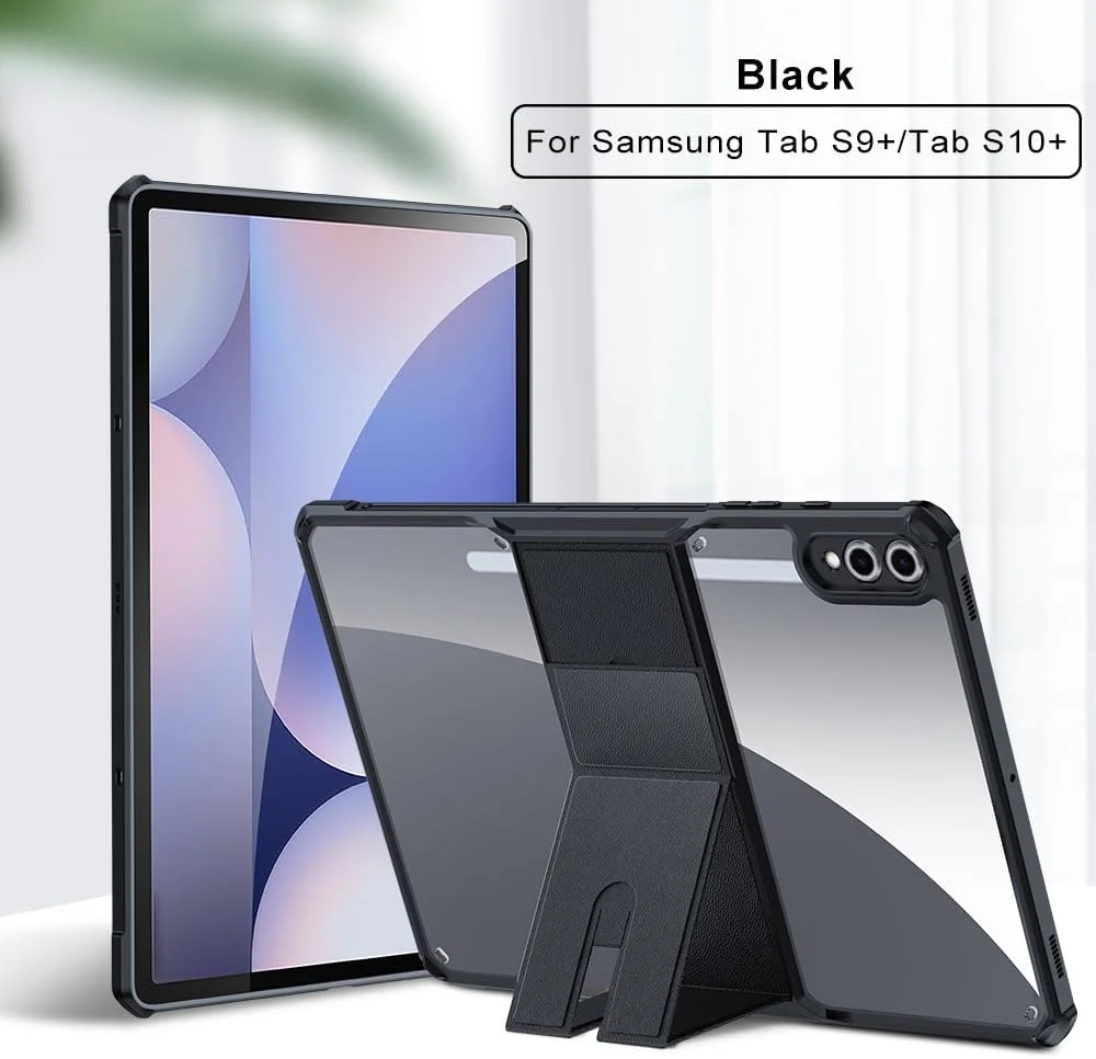 کاور تبلت گرواتری سازگار با سامسونگ گلکسی تب S10 پلاس، کاور ضد ضربه با ایربگ و استند تاشو، کاور محافظ TPU+PC مناسب کودکان برای سامسونگ تب S10 پلاس