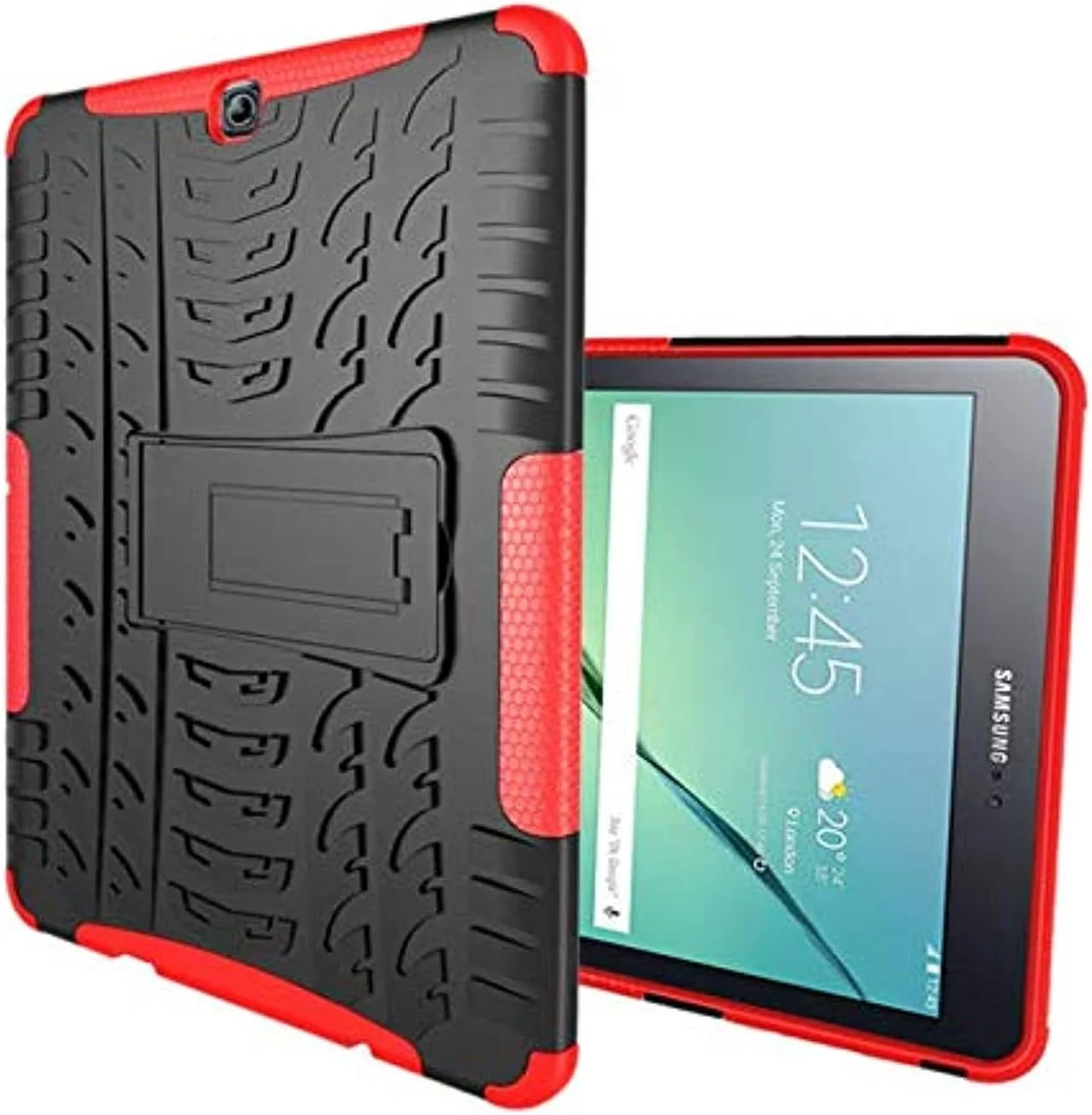 Heavy Duty Armor Tire Style Hybrid TPU PC Hard Cover Case for Samsung GALAXY Tab S2 9.7inch T810 tablet case
